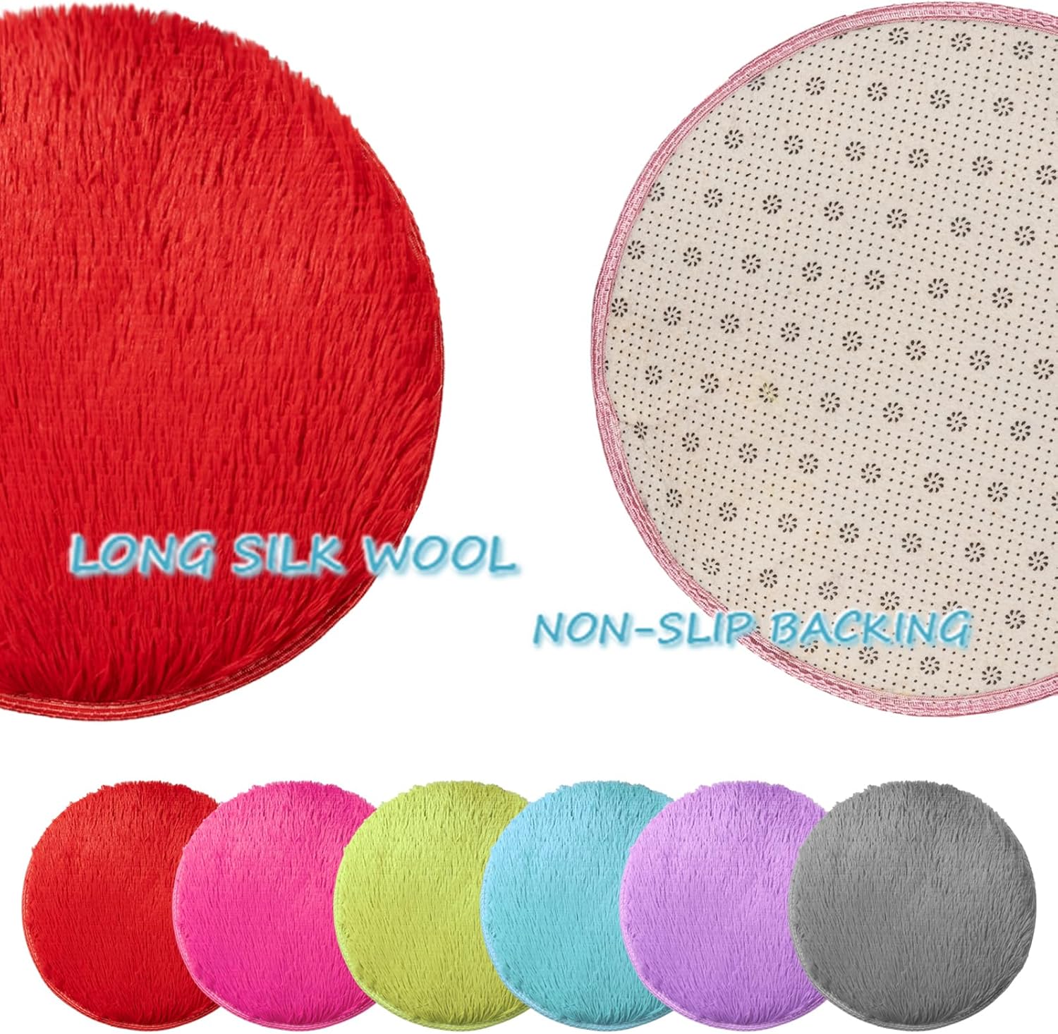 6 Pcs Kids Carpet Circle Seats Round Floor Cushions