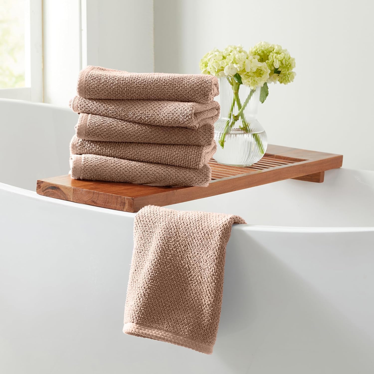 Great Bay Home Pink Hand Towels 6 Pack