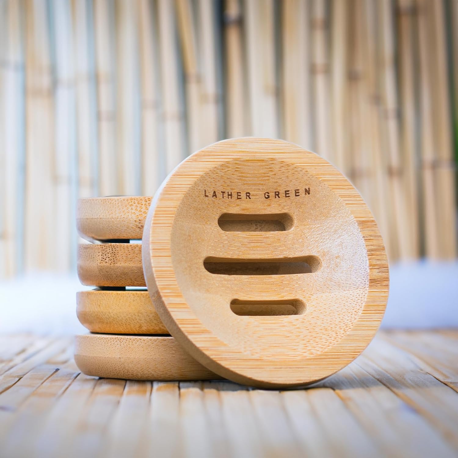 Bamboo Soap Dish Shower Steamer Holder