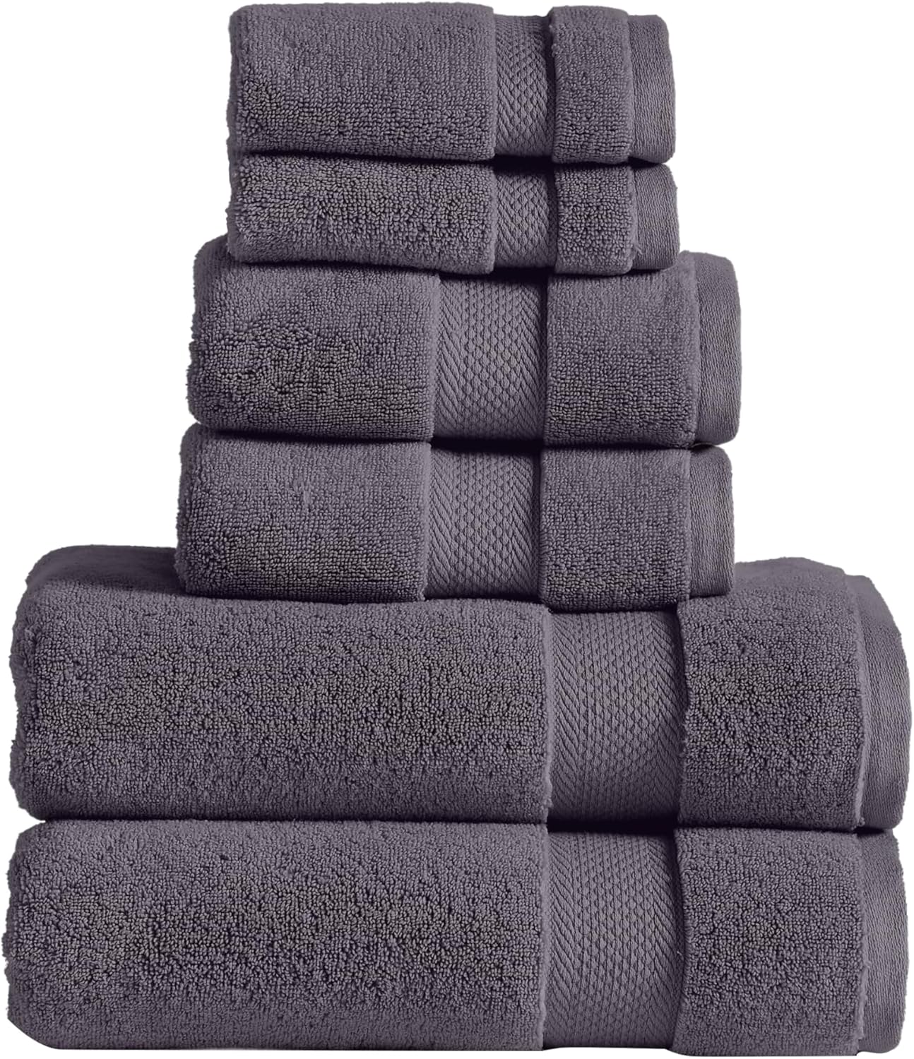 Modern Threads Luxury 6-Piece Quick-Dry Towel Set Gray