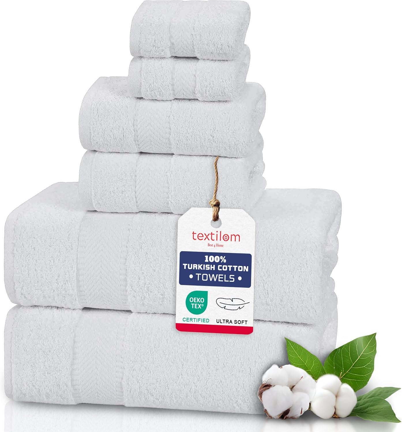 TEXTILOM 6 Pcs Bath Towel Set Hotel and Spa Quality