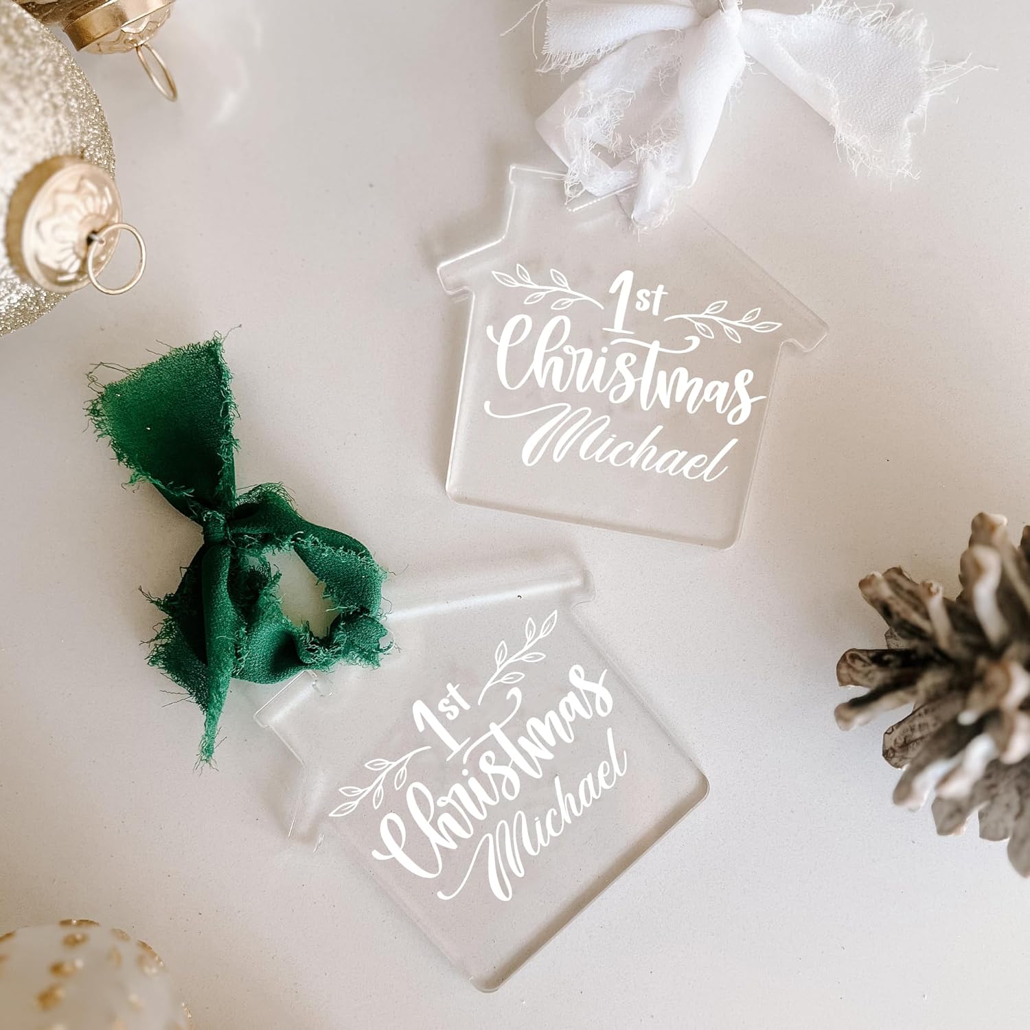 Jasilon Personalized 1st Christmas Baby Ornament