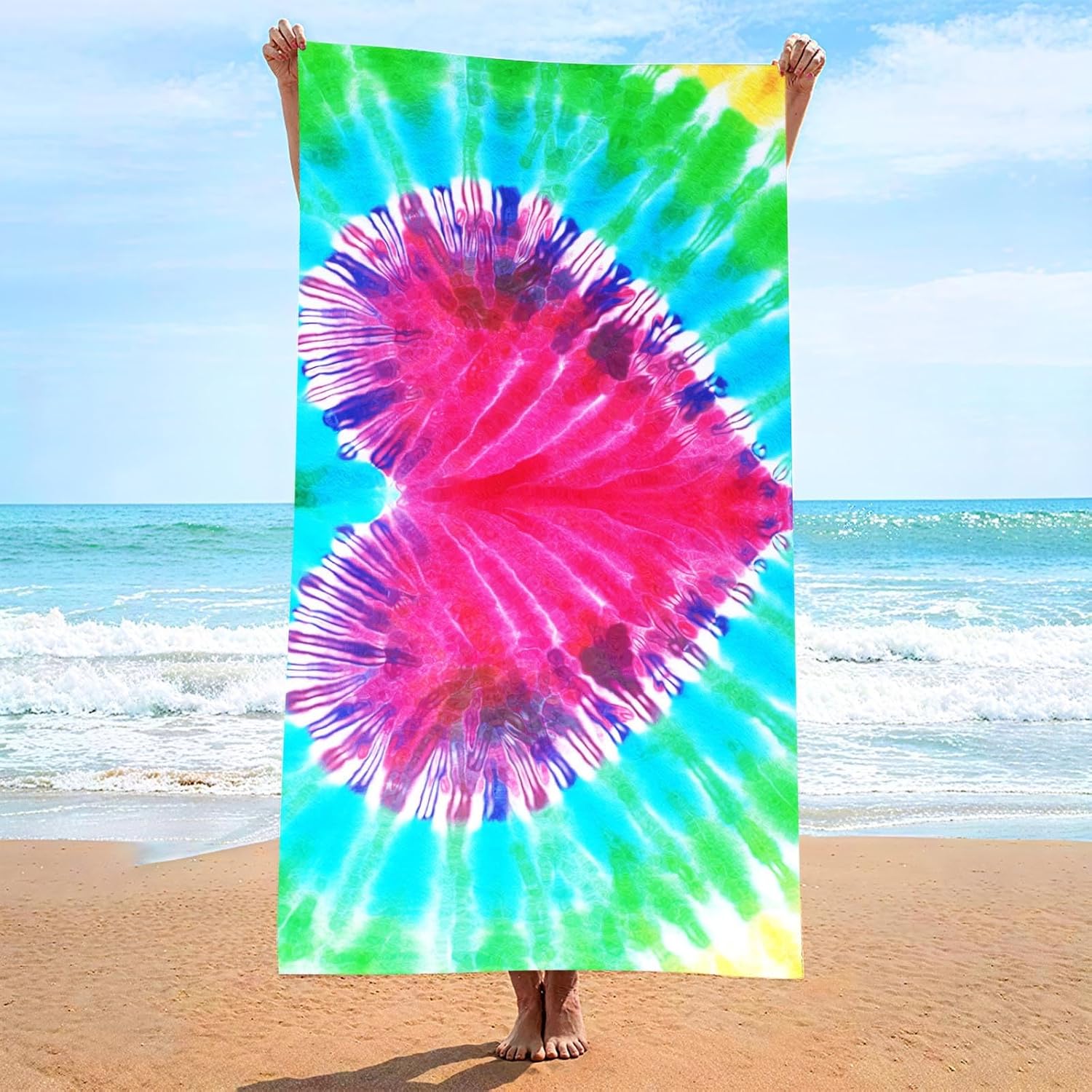 Microfiber Beach Towel - Lightweight Quick Drying Sand Free 1