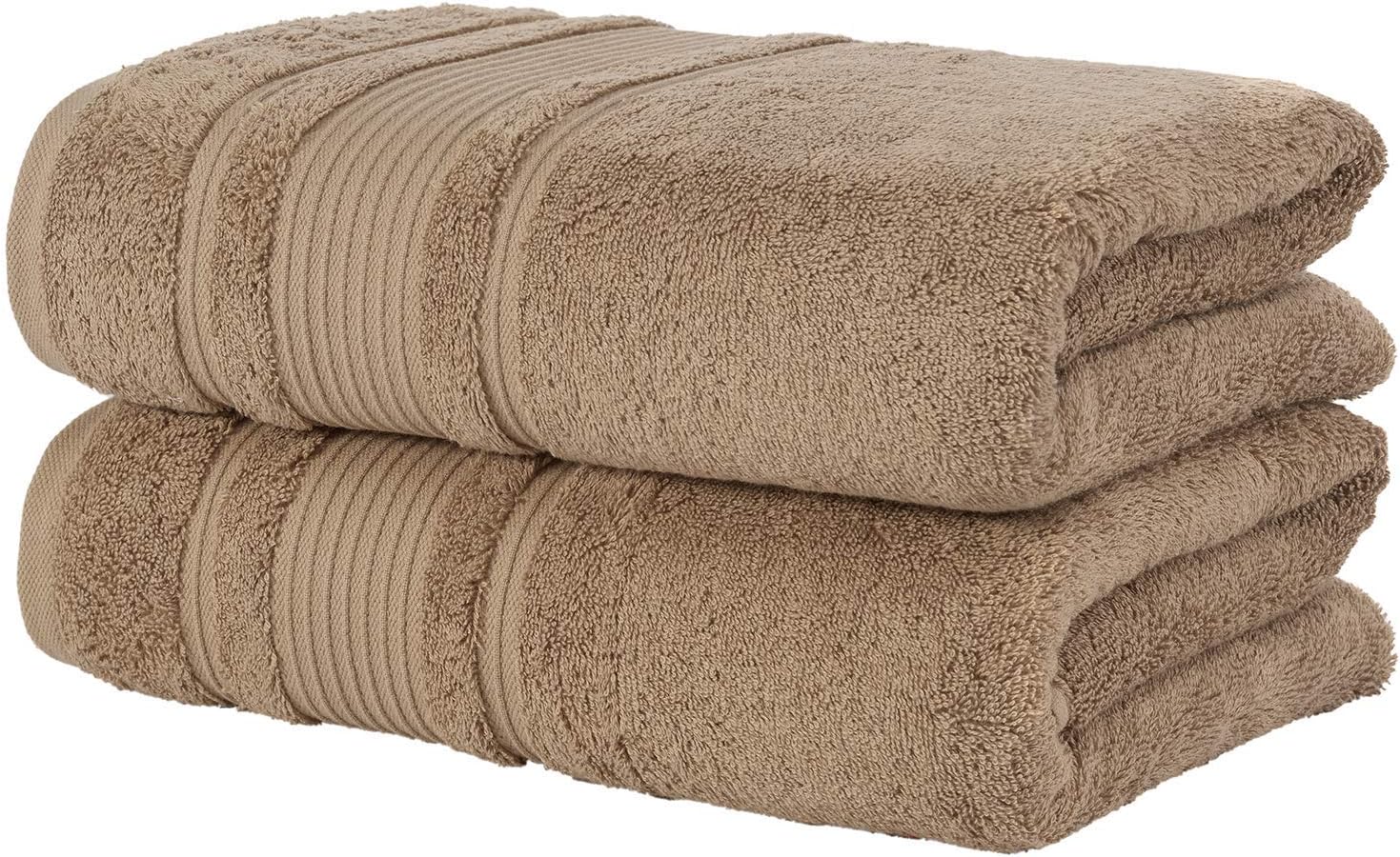 Personalized 2-Piece Brown Towel Set with Name Embroidery
