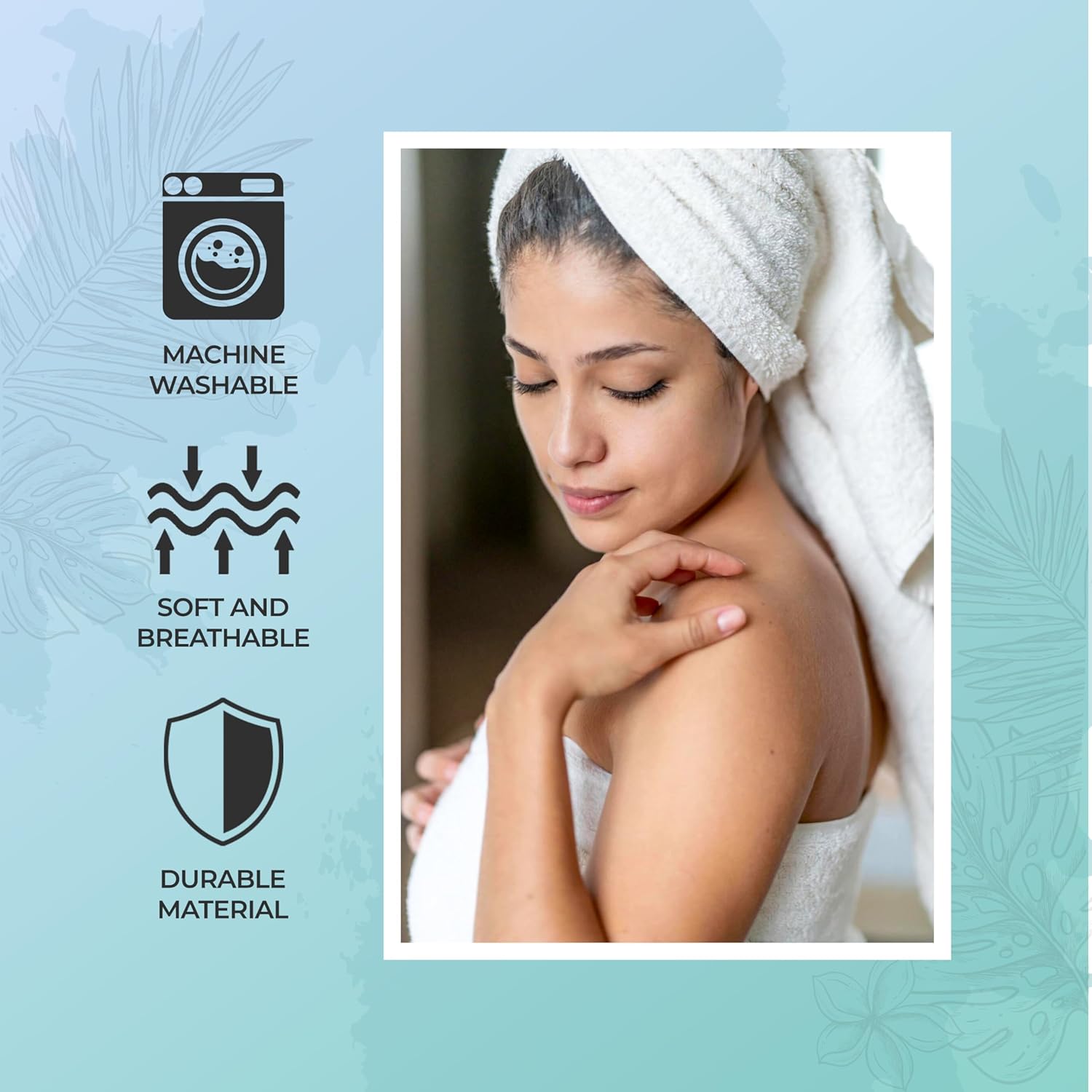 Superior 4-Piece Cotton Bath Towel Set - Latte