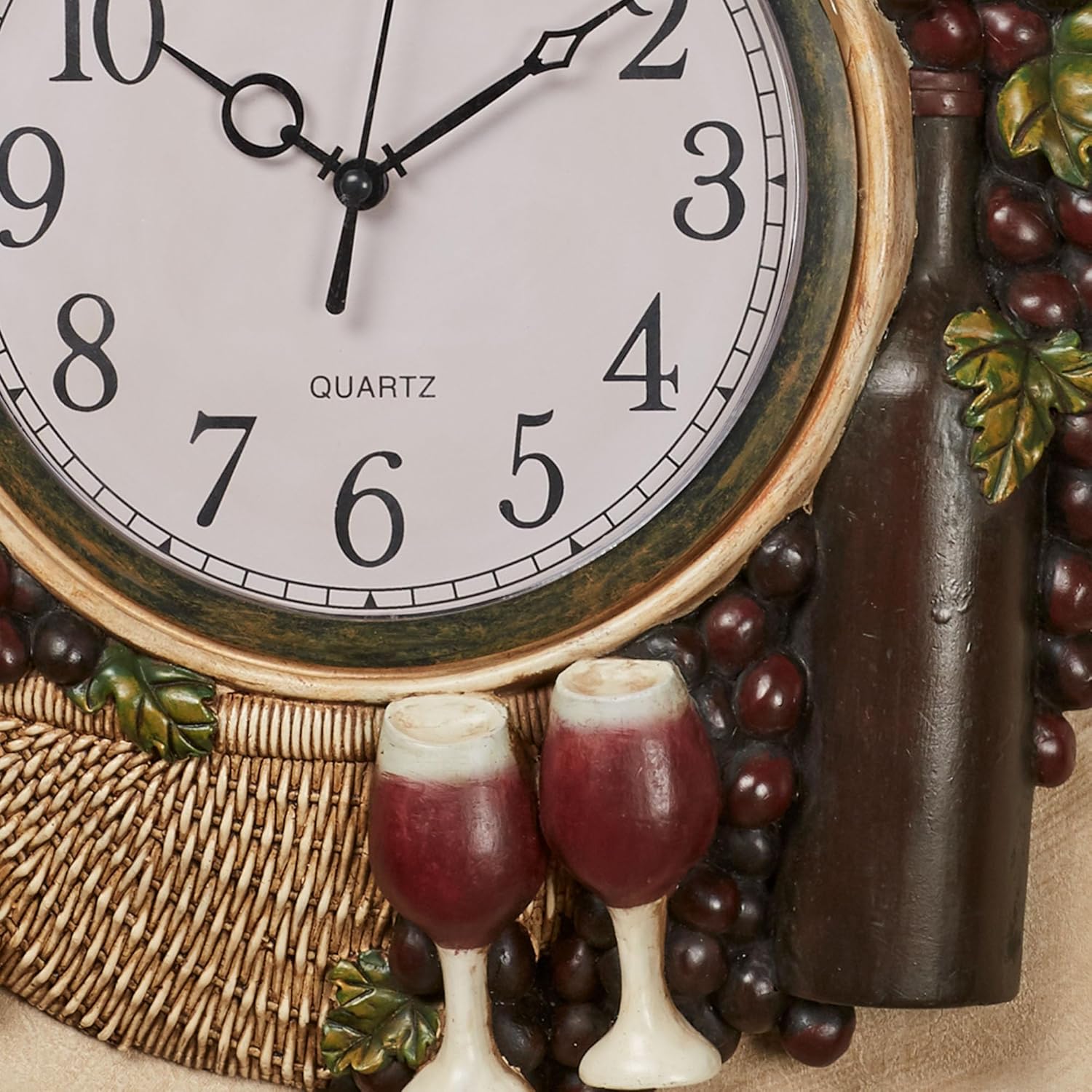 Touch of Class Wine Picnic Grapes Wall Clock