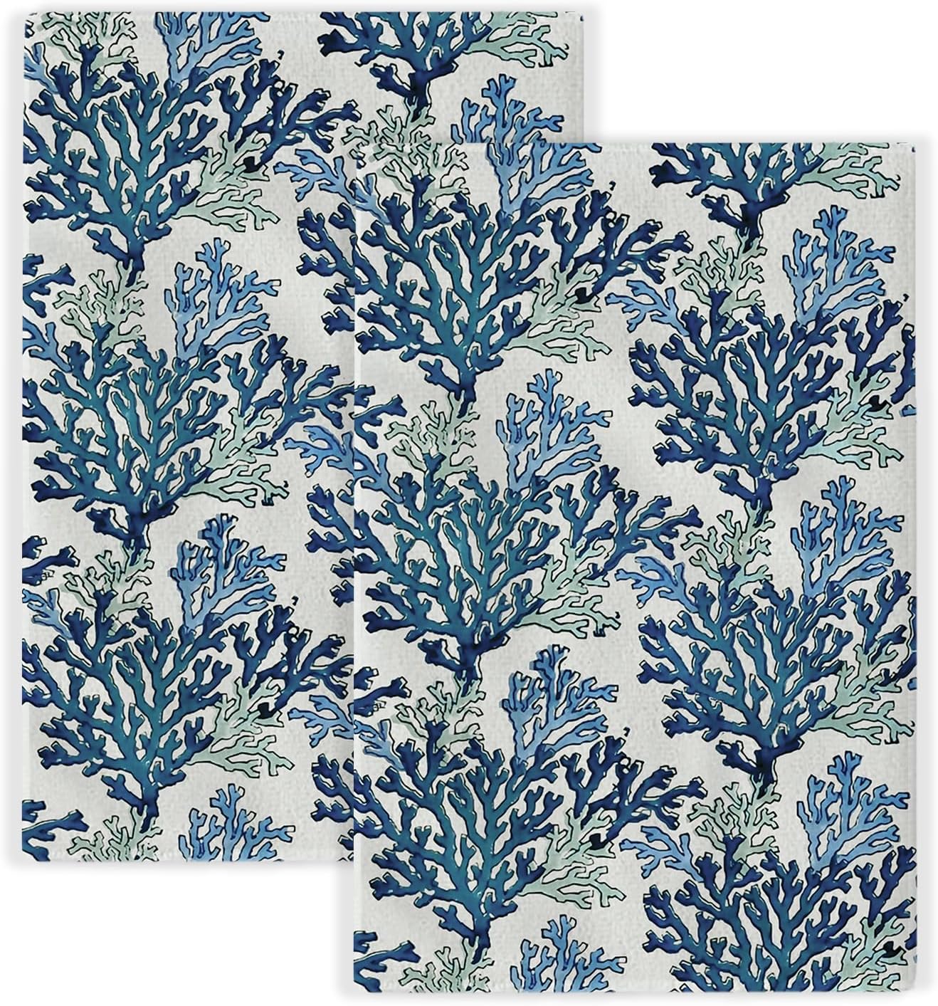 OFIRD Coastal Blue Dish Towels 16x24 Inches Pack of 2