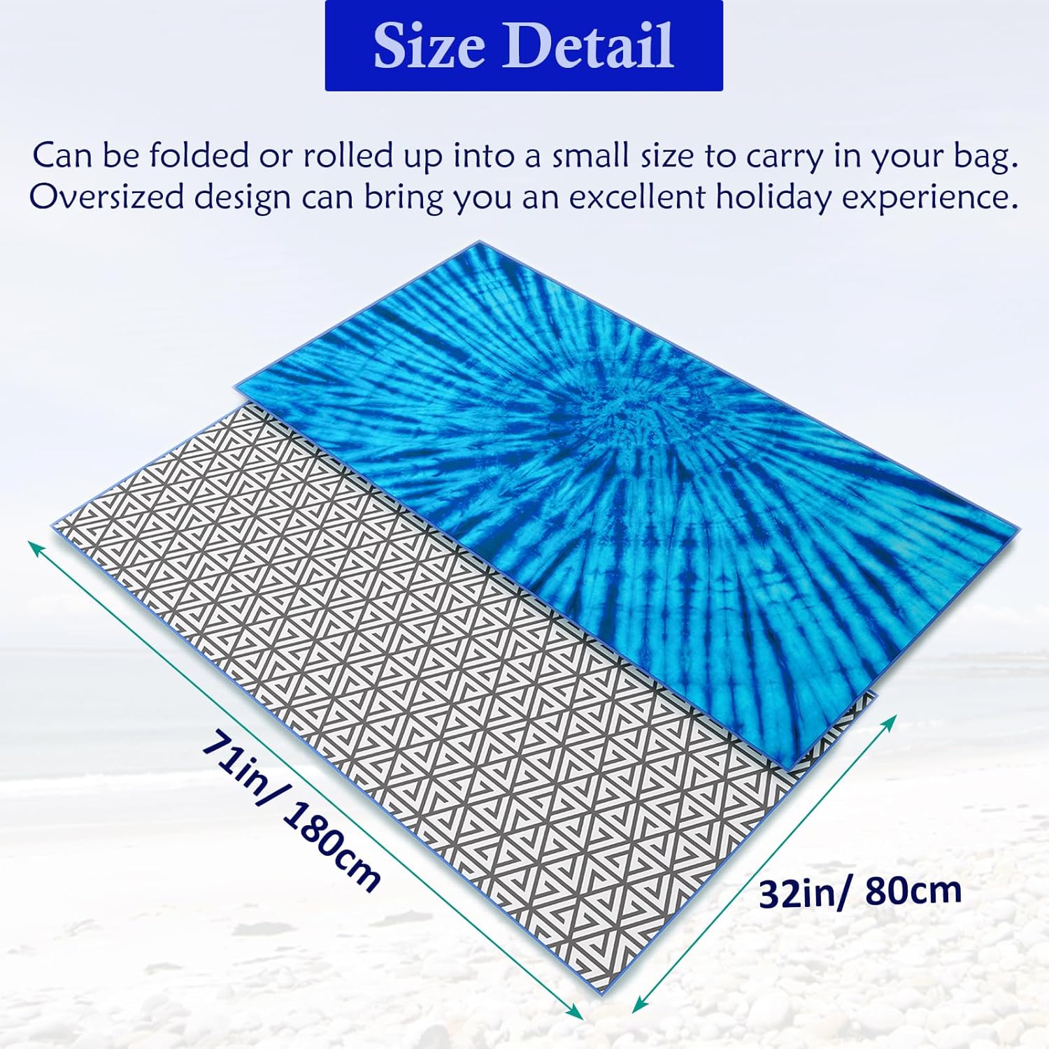 PILIFALA Microfiber Beach Towel - 71x32 Lightweight Sand Free Quick Dry