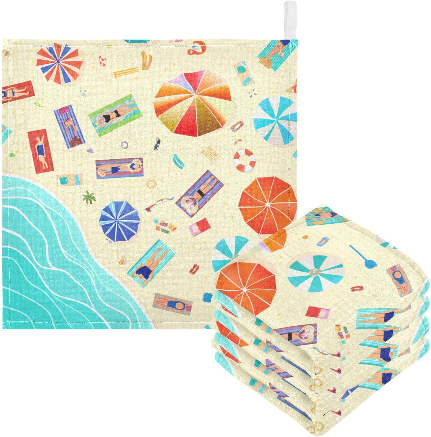 STAYTOP Beach Towels 3 Pack Cotton Wash Cloths for Baby