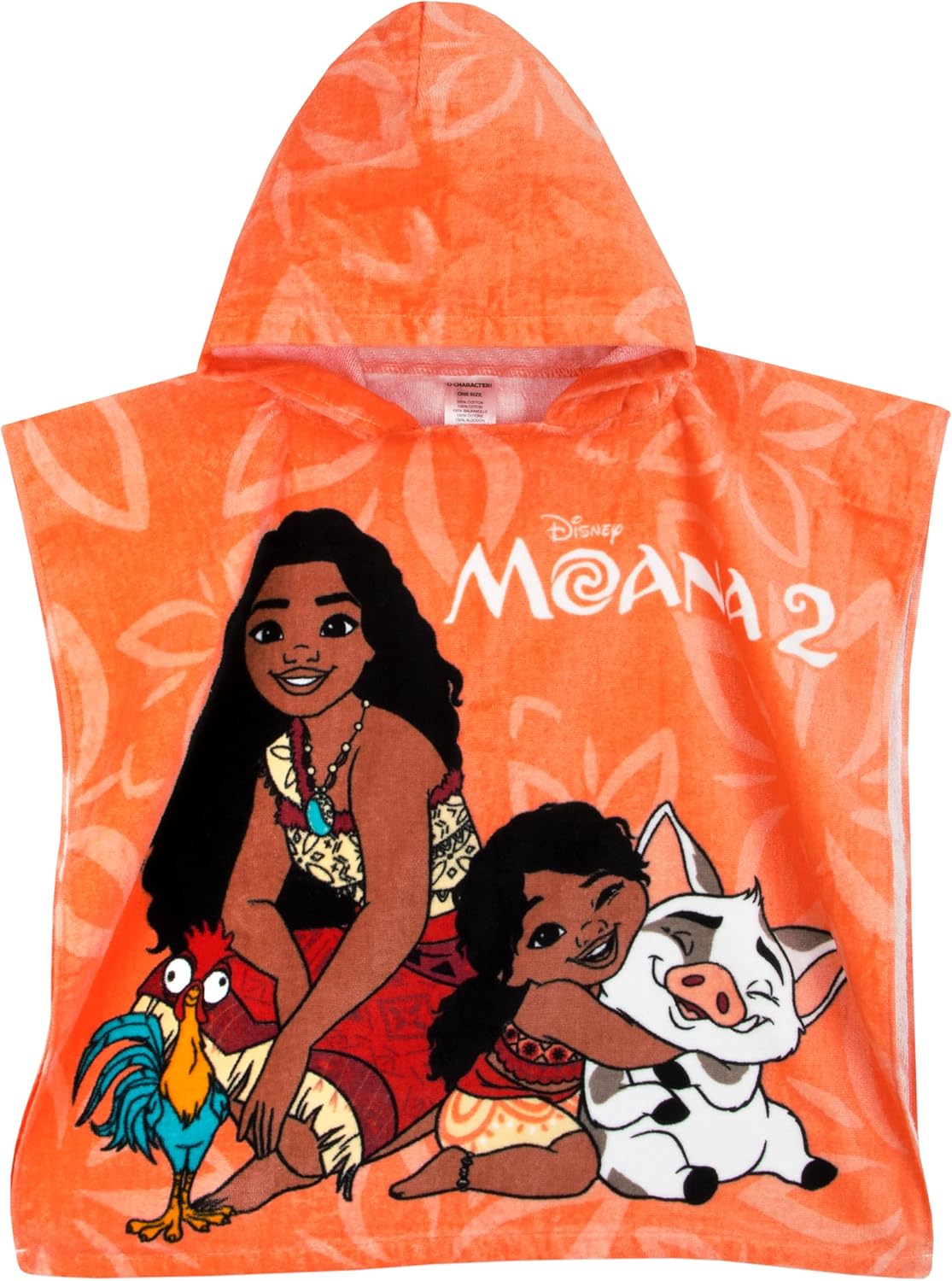 Disney Moana Hooded Swimming Towel Orange