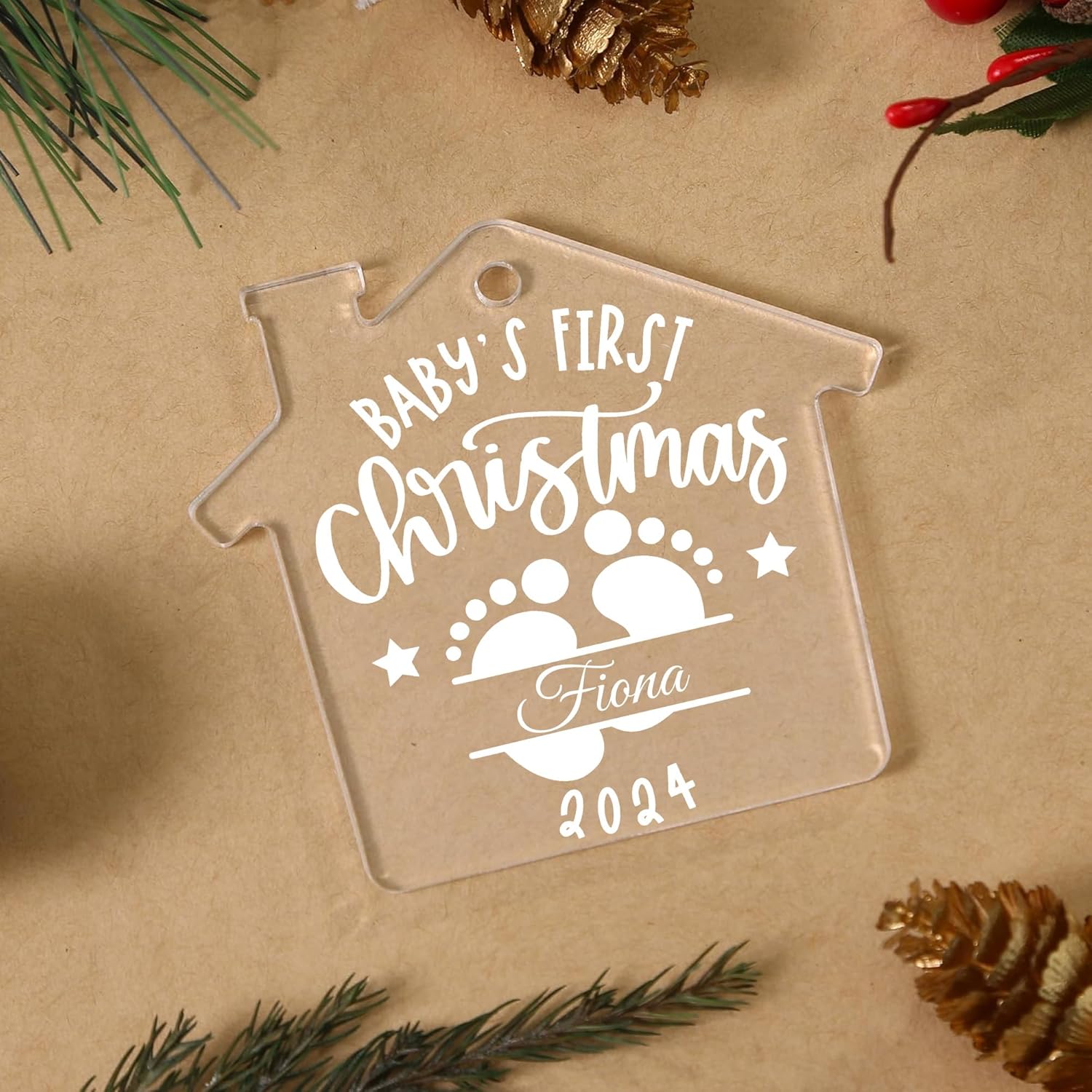 Personalized Babys First Christmas Ornament 2024