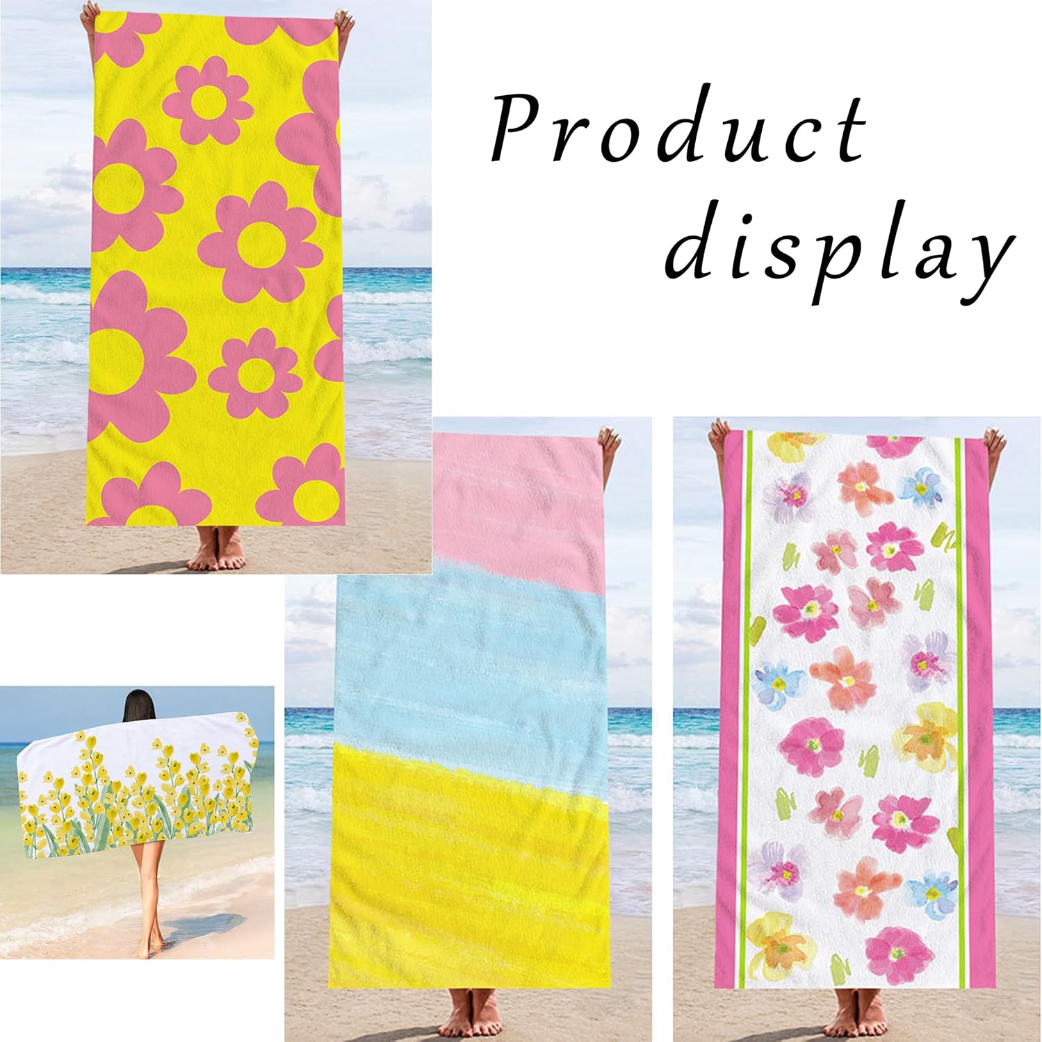 Lightweight Microfiber Beach Towel with Sand-Proof Design