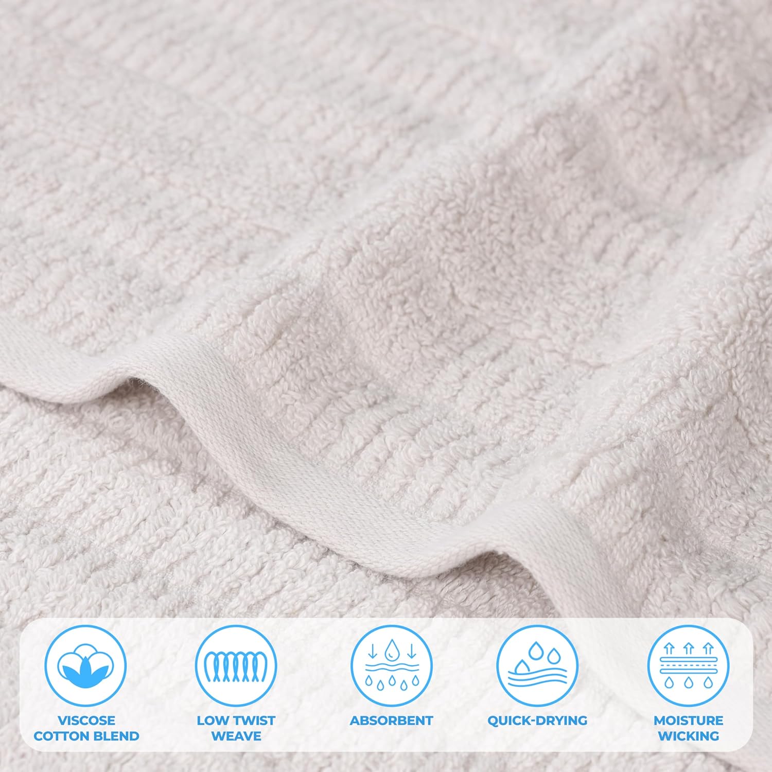 Superior Mika Smart Twist Viscose Cotton Blend Towels Set of 6