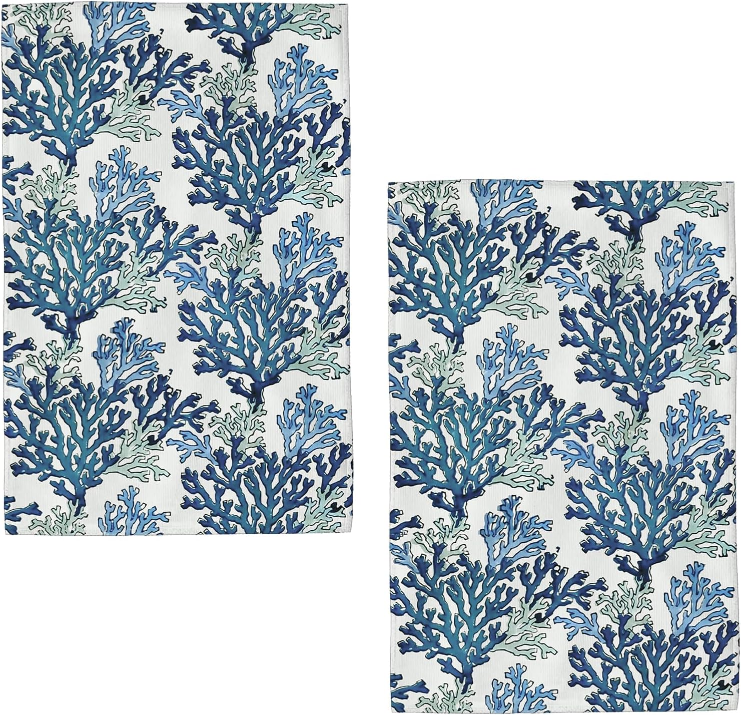 OFIRD Coastal Blue Dish Towels 16x24 Inches Pack of 2