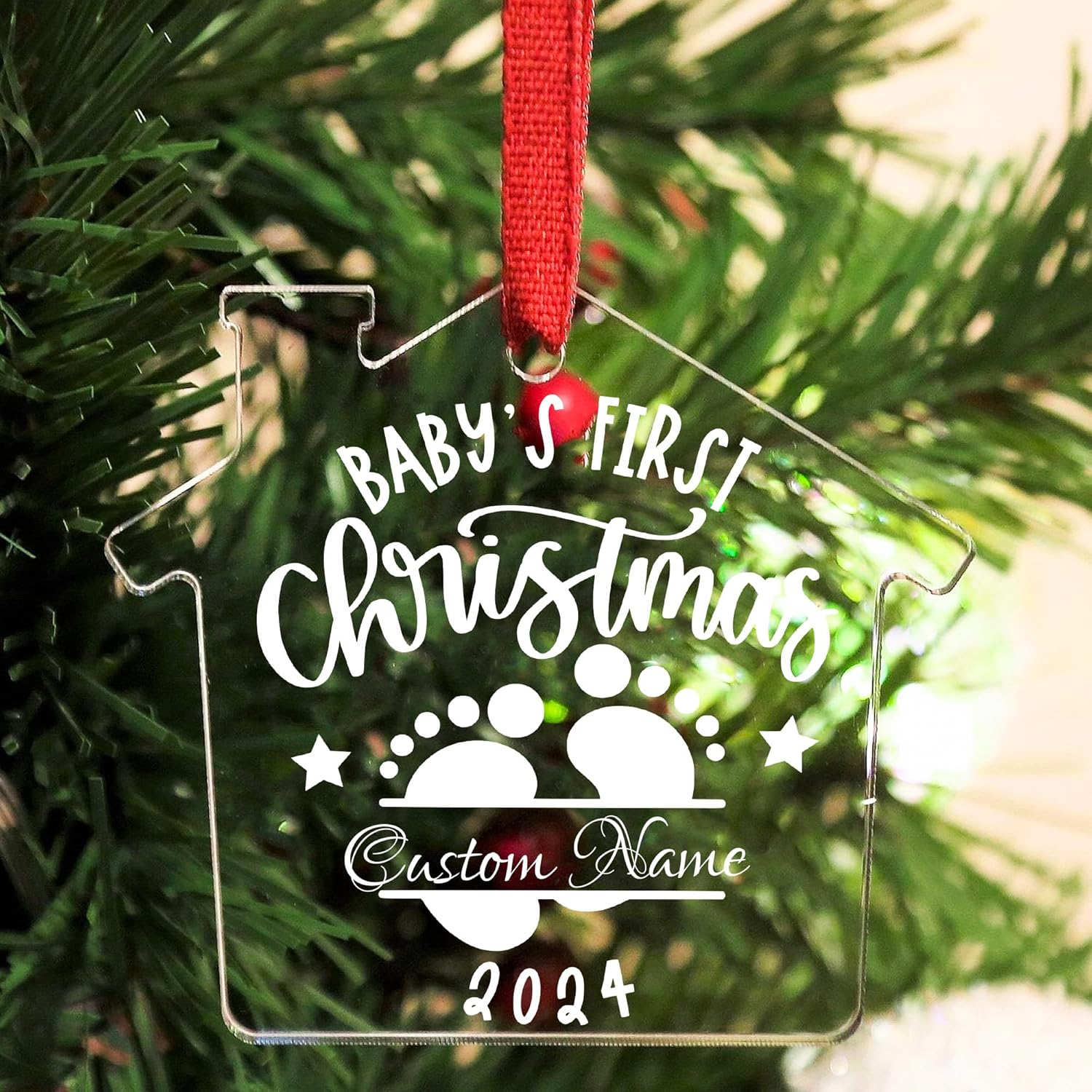 Personalized Babys First Christmas Ornament 2024