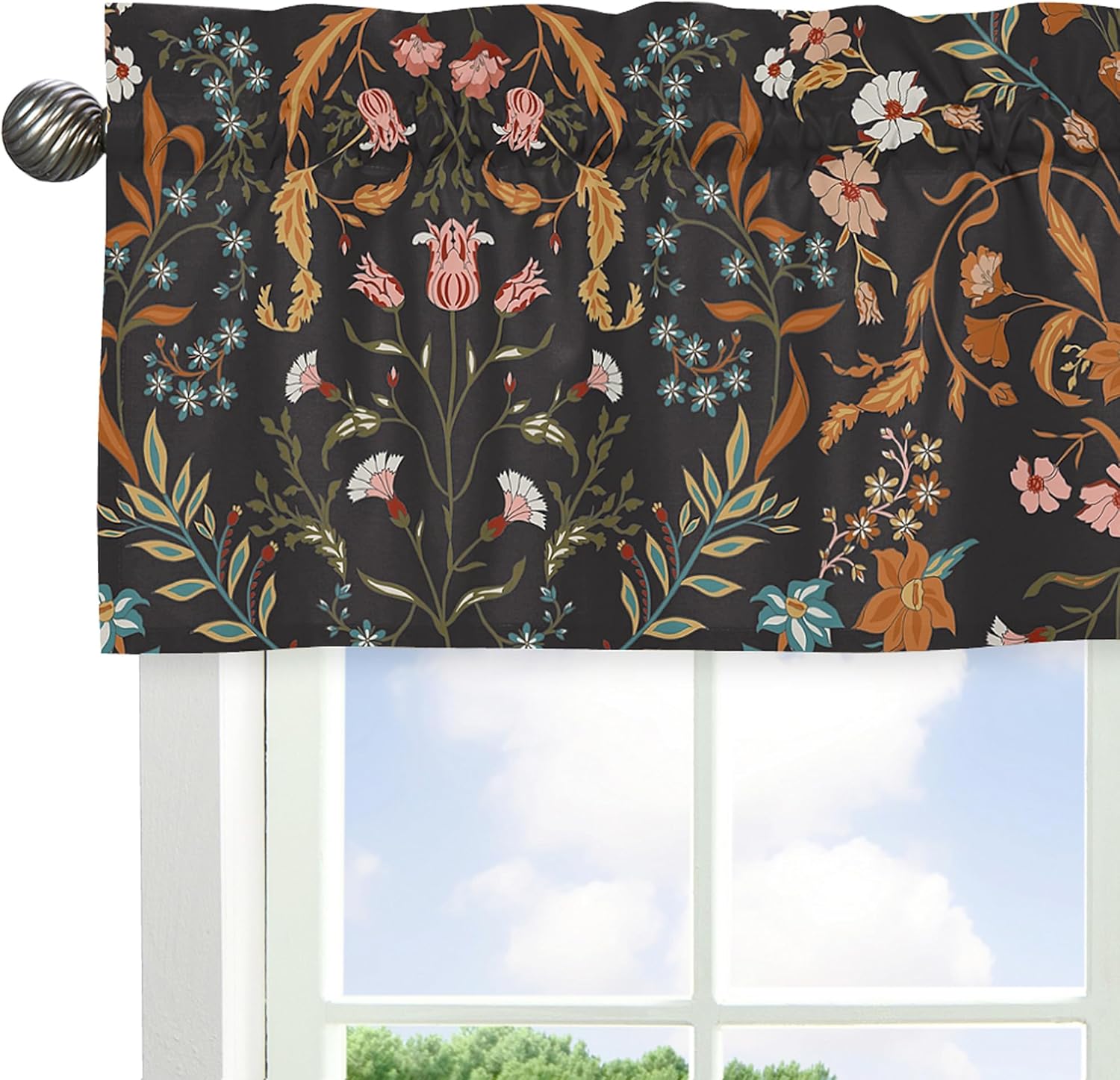 Sweet Jojo Designs Boho Floral Valance 54x15 Rod Pocket