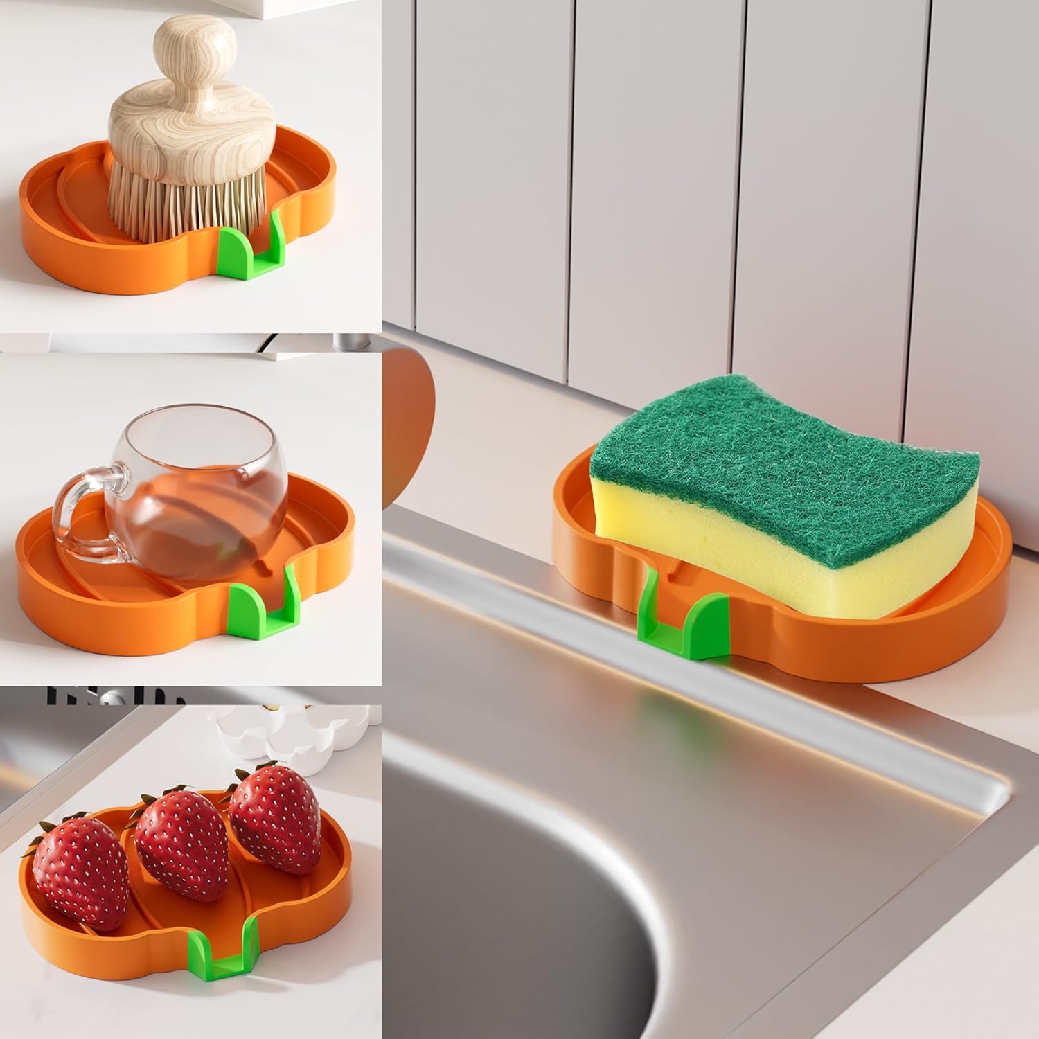 Eewudwok Silicone Self Draining Soap Dish 2pcs