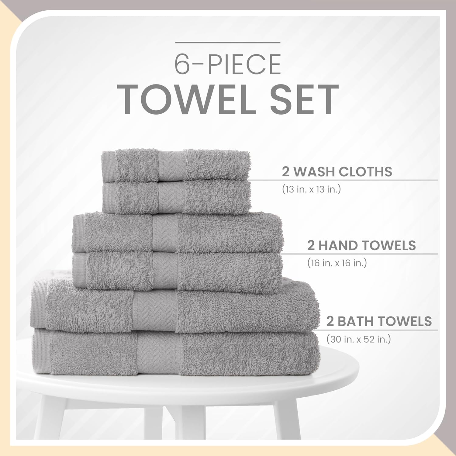 Martex 6-Piece Luxury 100 Cotton Towel Set 1