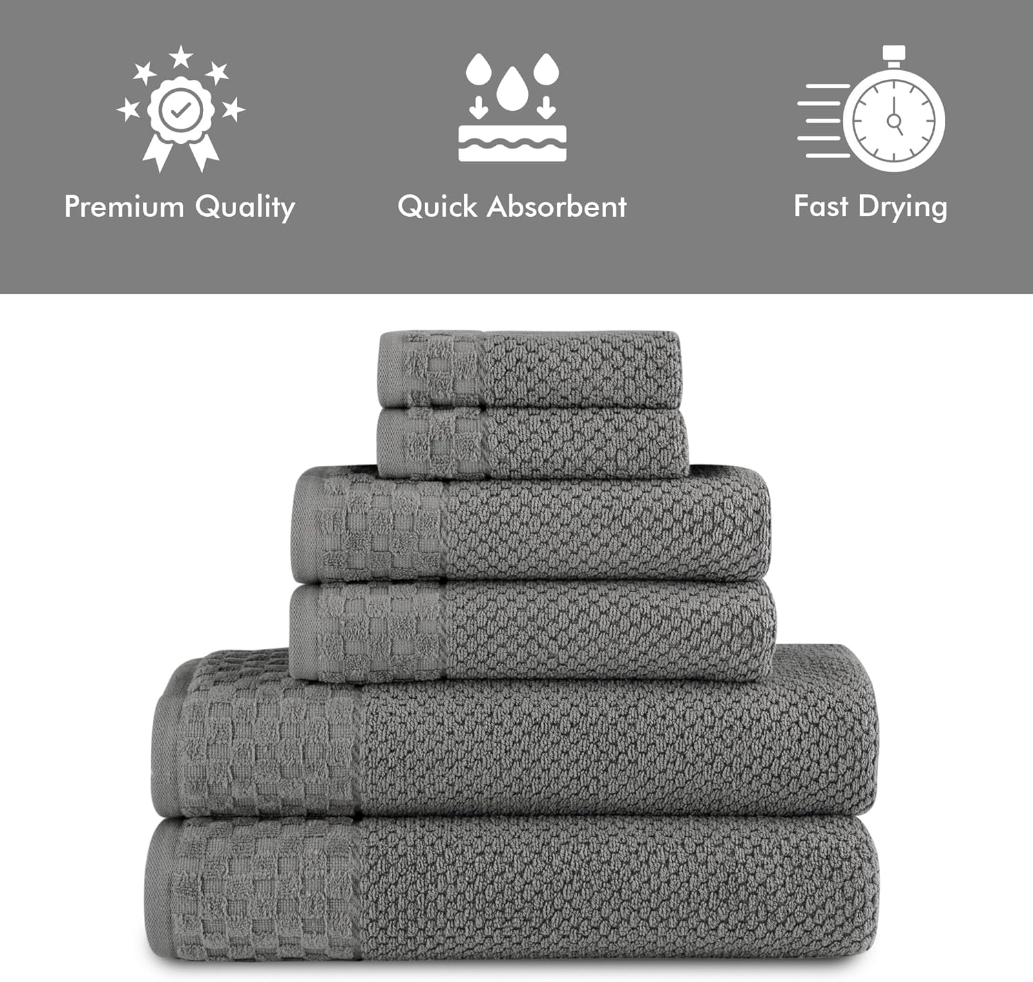 Classic Turkish Towels CTT - 6 Piece Luxury Set