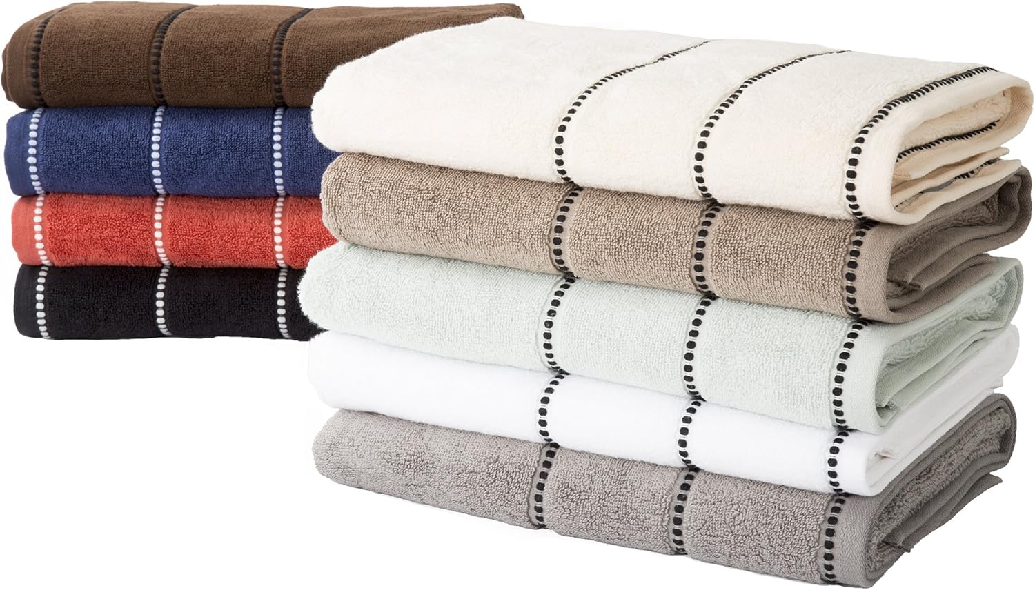 Lavish Home Luxury Cotton Towel Set 6 Piece Chocolate