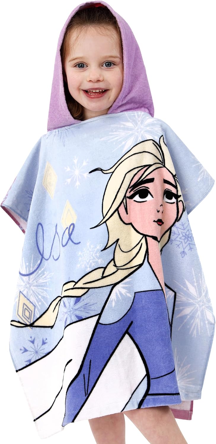 Disney Frozen Towel Poncho for Girls - Blue One Size