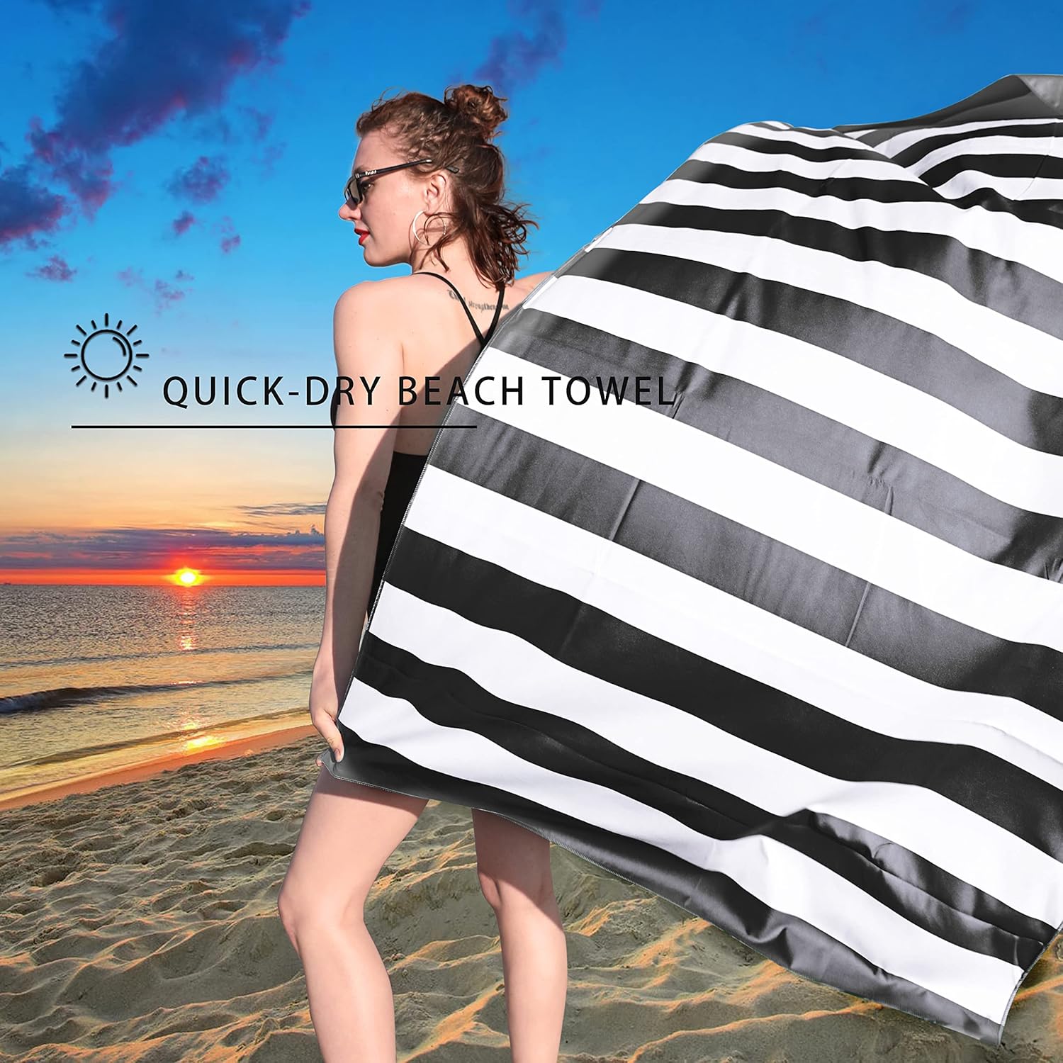 Your Choice Microfiber Beach Towel - Sand-Free Quick-Dry Lightweight