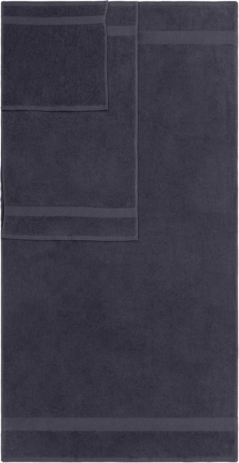 Superior 18-Piece Cotton Towel Set Navy Blue