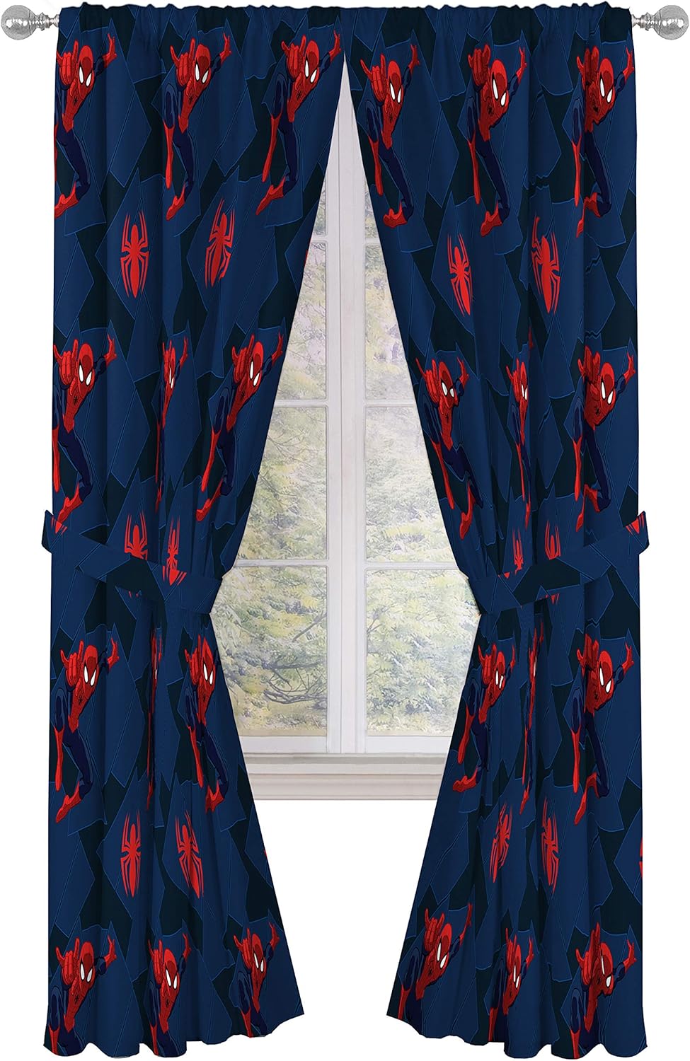 Jay Franco Marvel Spiderman Curtain Panels 4 Piece Set 1