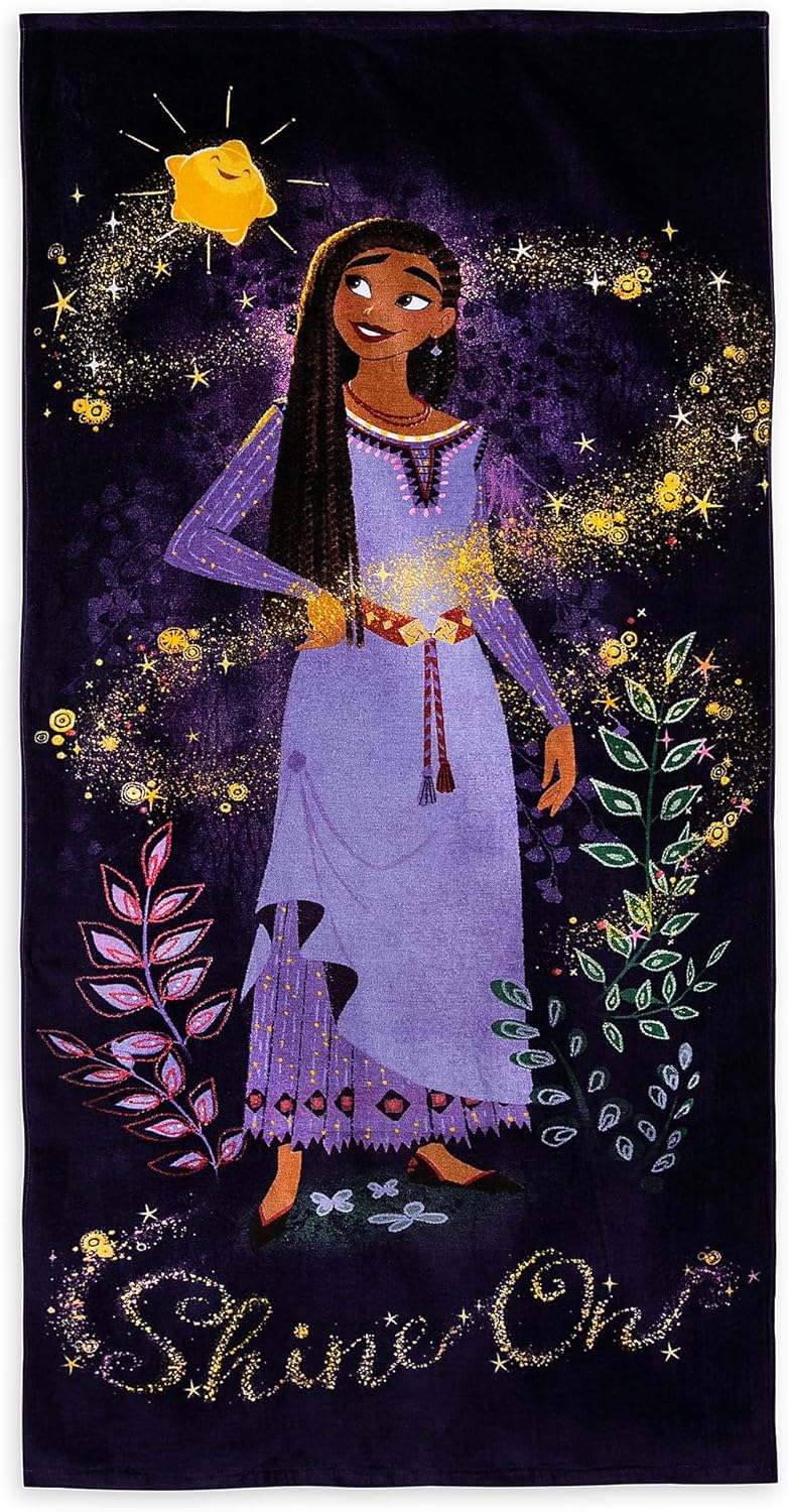 Disney Store Asha and Star Beach Towel - Soft and Absorbent