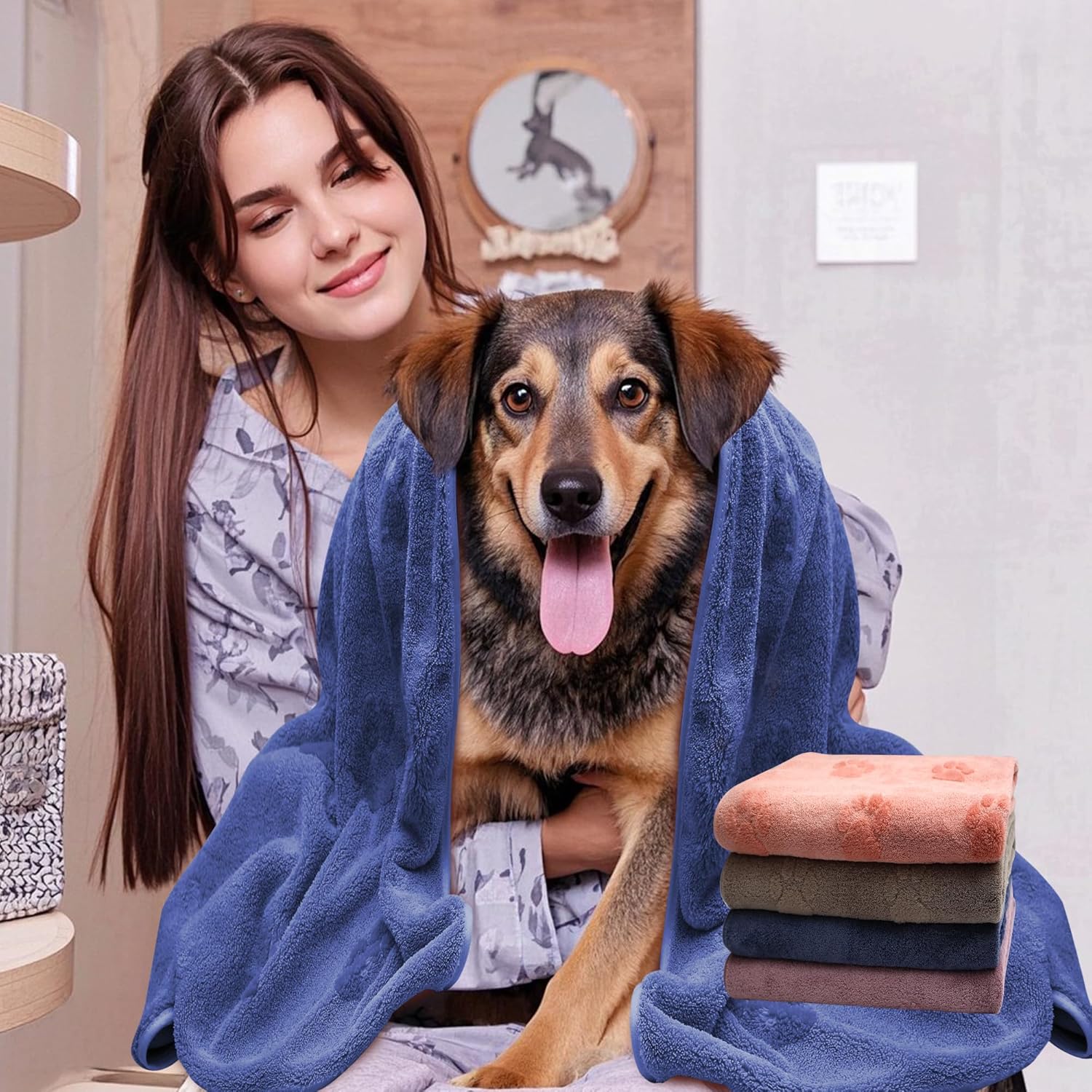JML Microfiber Bath Towel for Kids and Pets 4 Pack