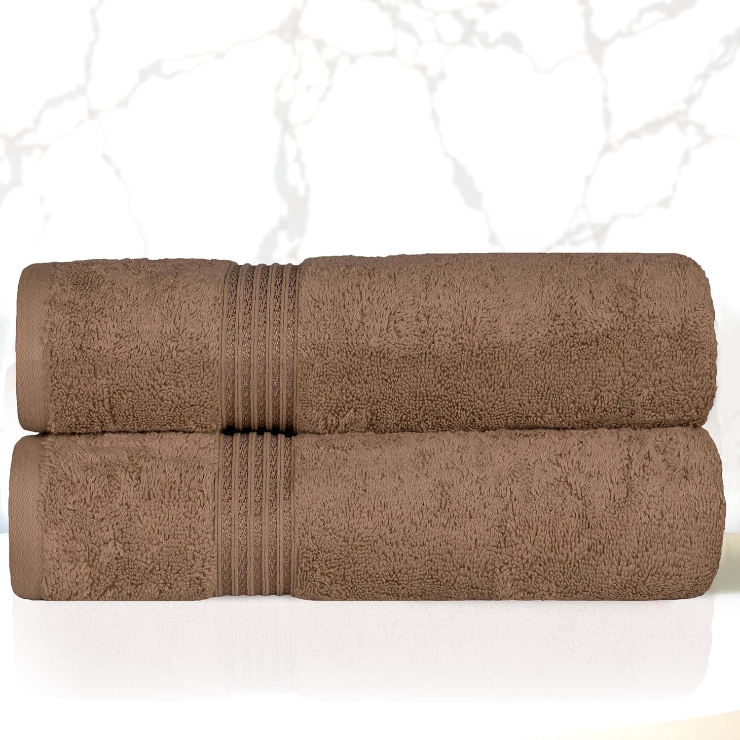 Superior Egyptian Cotton Bath Towel Set - Set of 2 Mocha