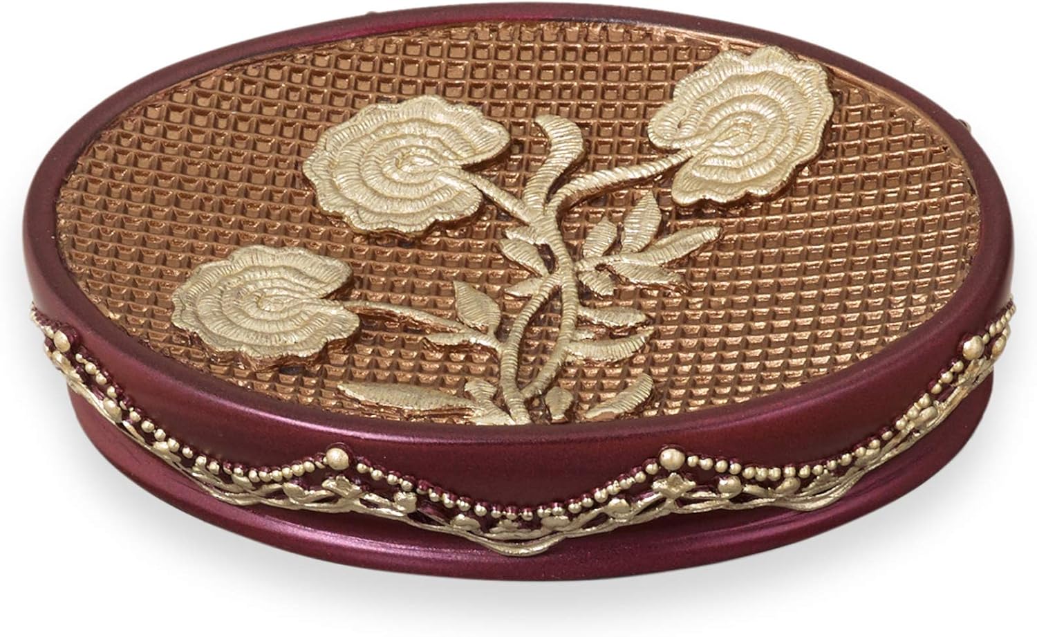 Popular Bath Ombre Rose Soap Dish Burgundy