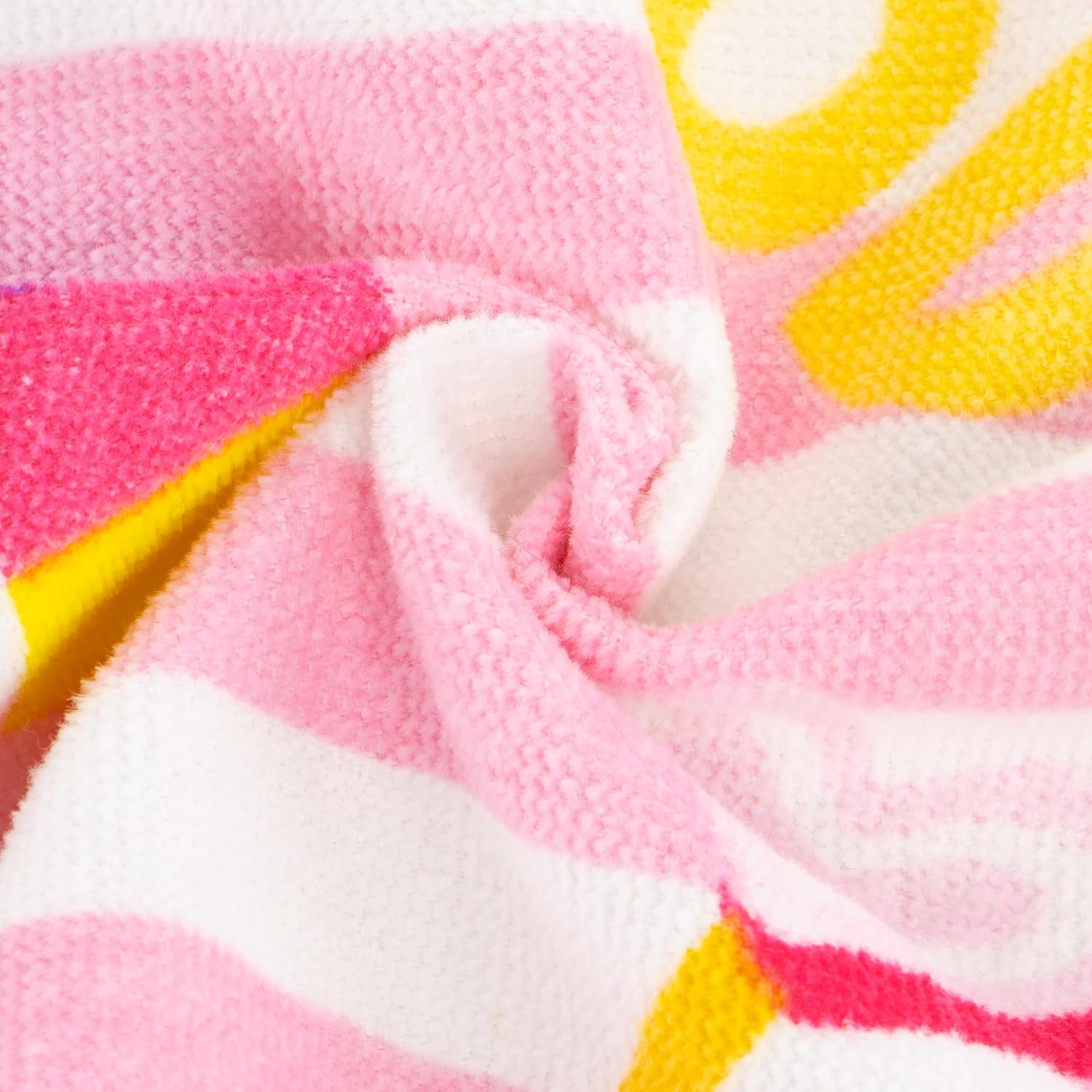 Peppa Pig Pink Striped Hooded Towel Poncho for Girls