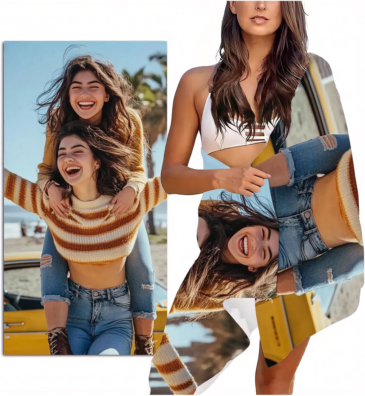 Personalized Beach Towel with Photo 35cm75cm
