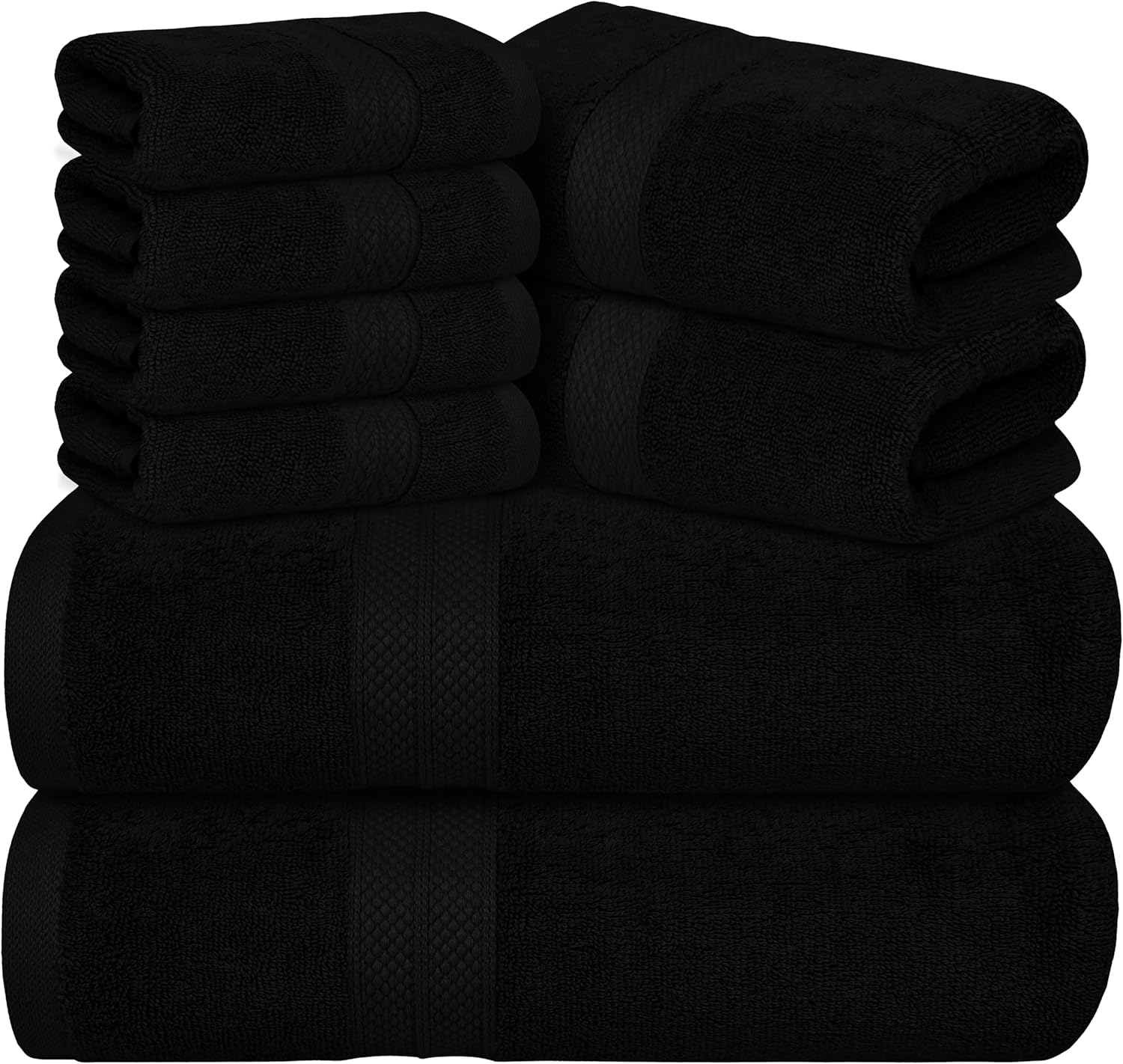 Avalon Towels Luxury 8-Piece Set Black