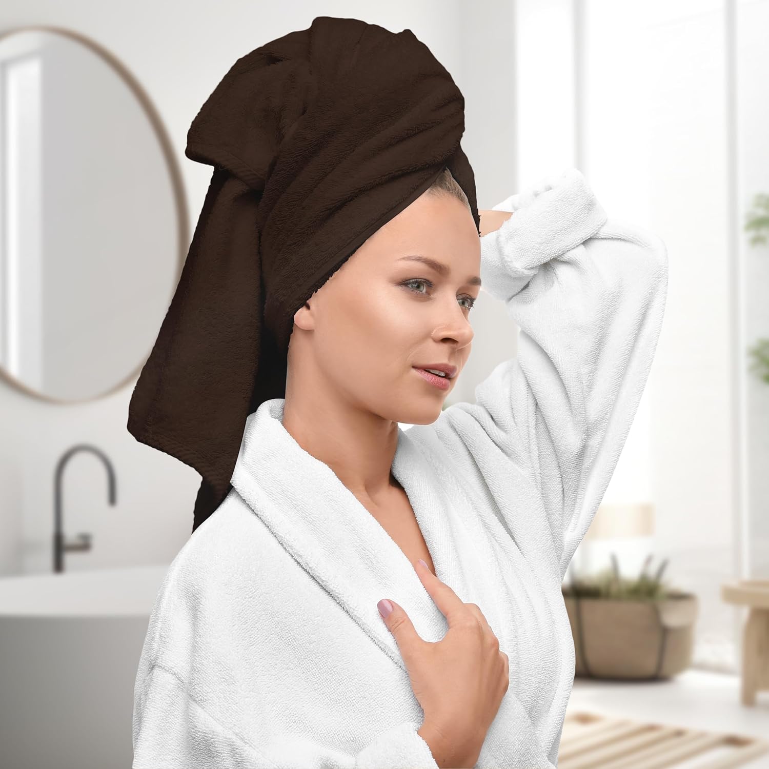 Avalon Towels 8-Piece Luxury Towel Set Brown 1
