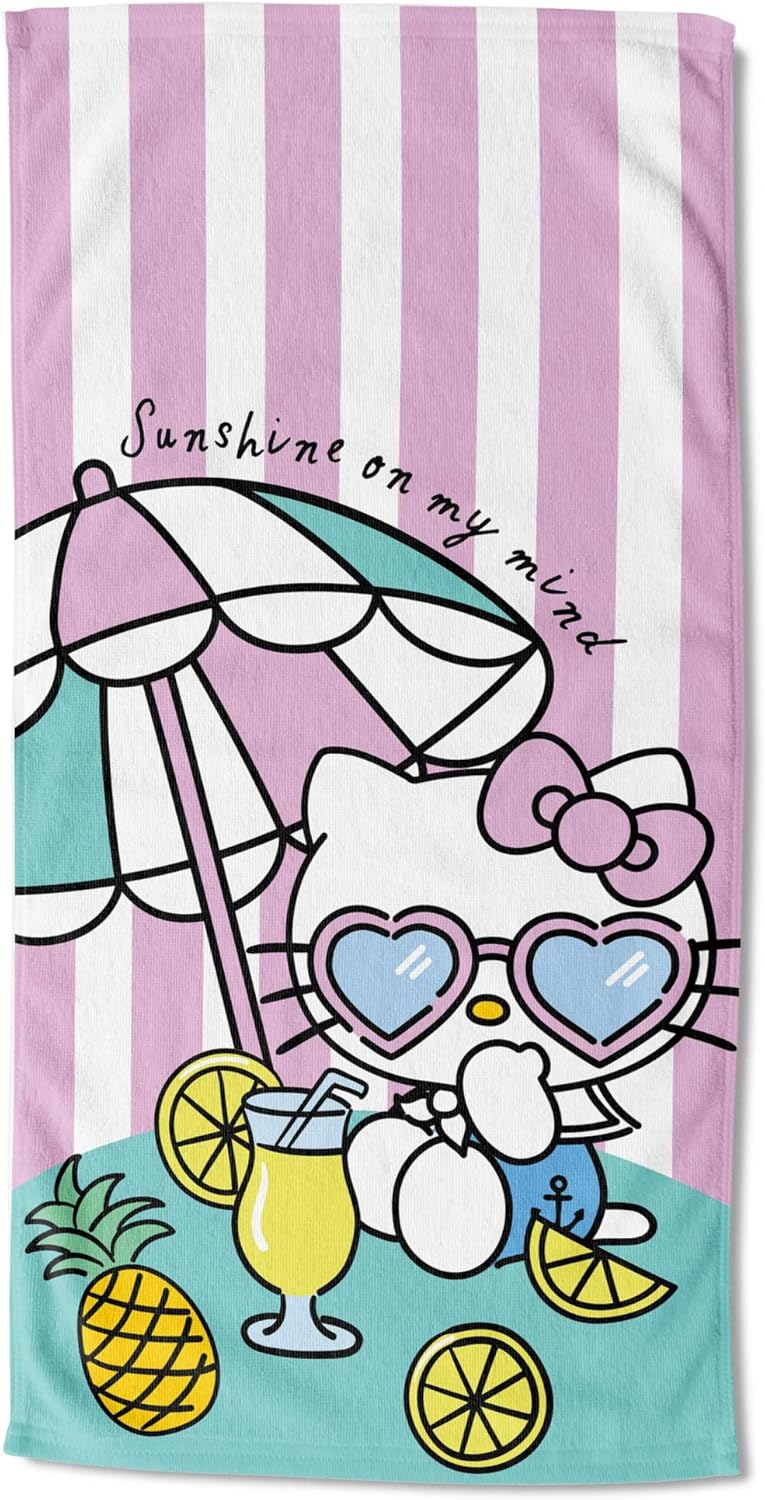 Northwest Hello Kitty Pink Beach Towel 27x54 Inches