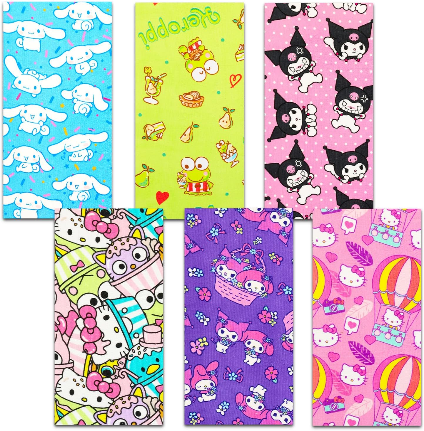 Sanrio Hello Kitty Beach Towel Set with 6 Microfiber Towels