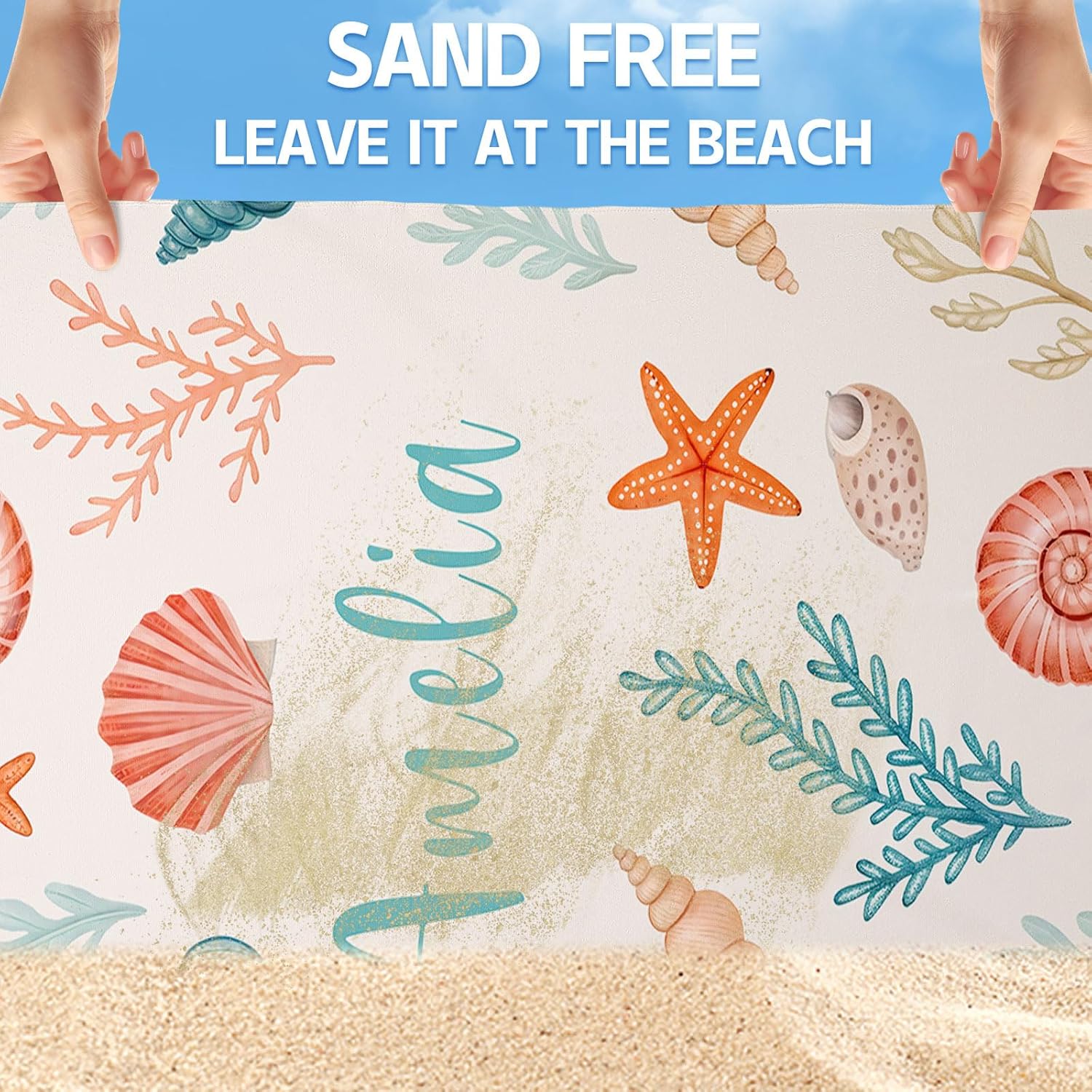 Personalized Beach Towels for Kids with Name and Monogram