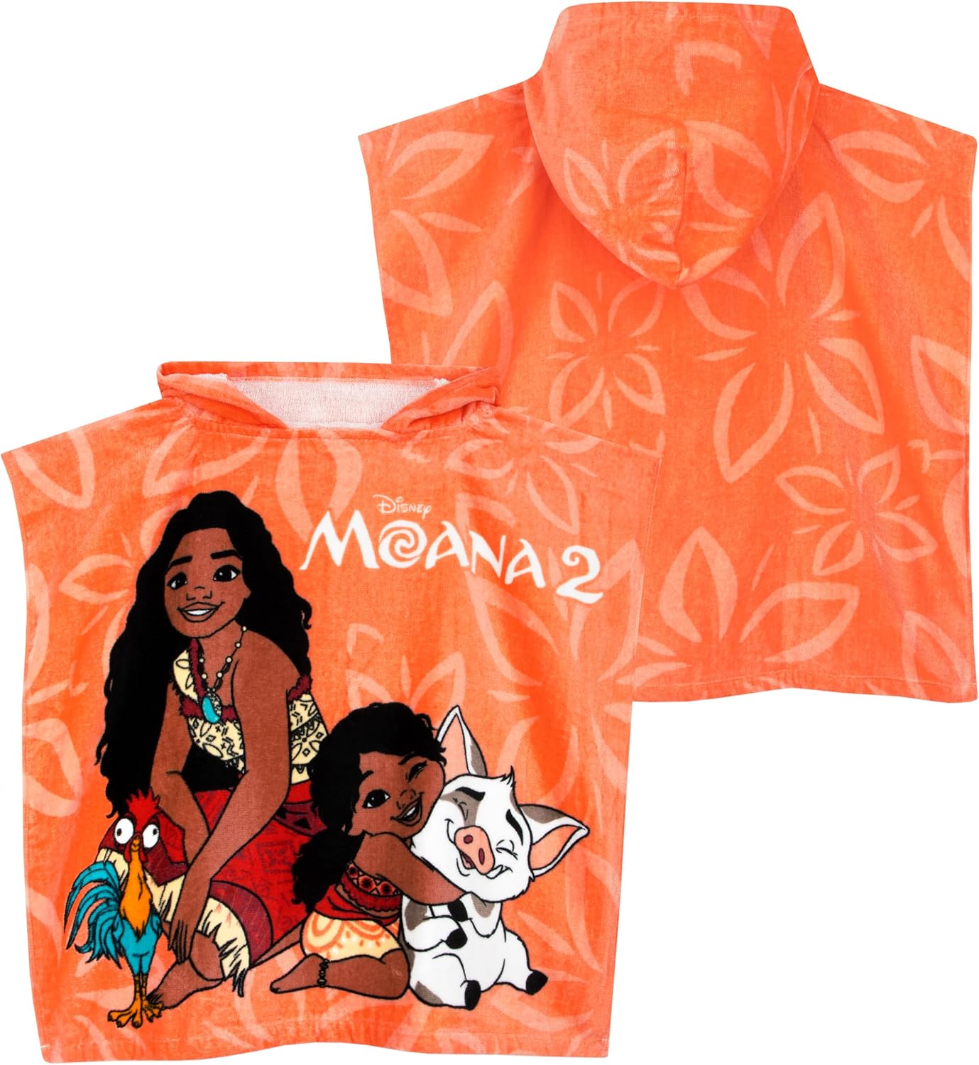 Disney Moana Hooded Swimming Towel Orange