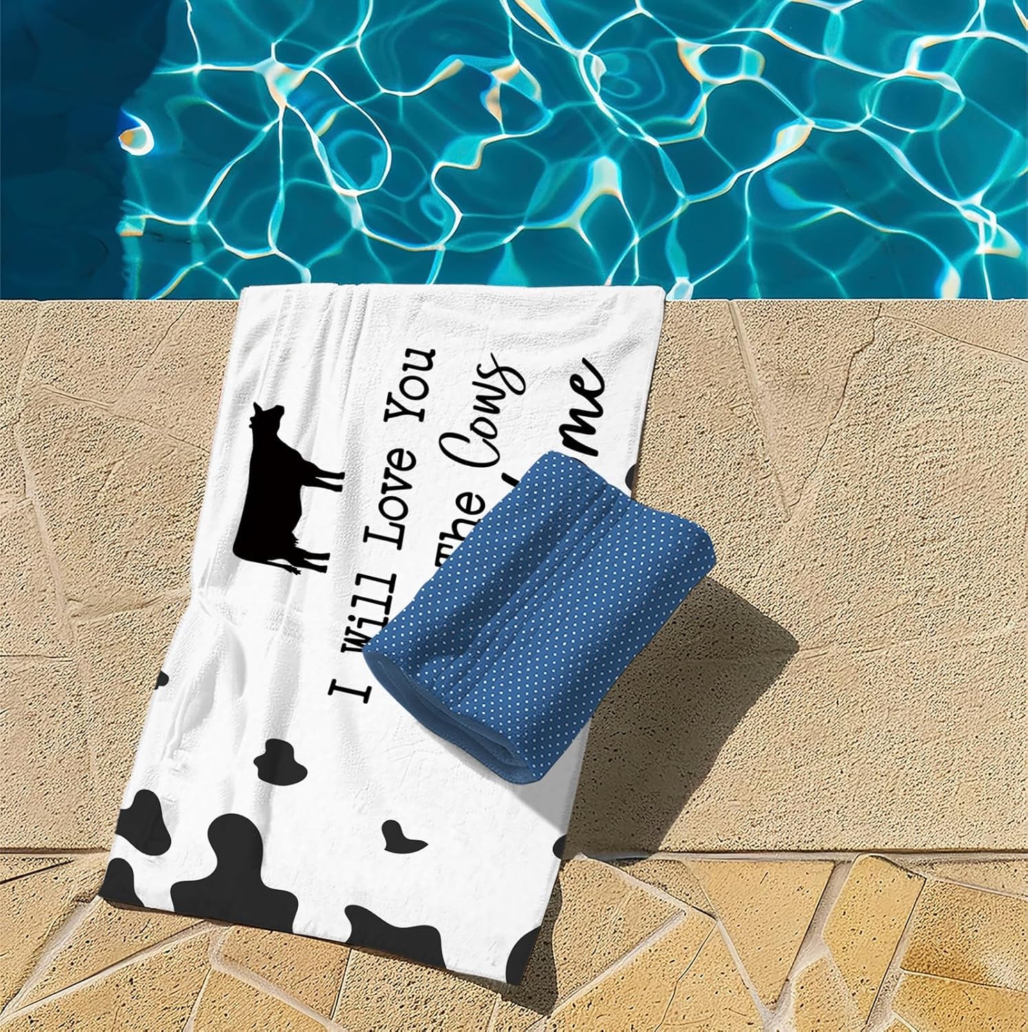Ill Love You Till The Cows Come Home Beach Towel 29x60in