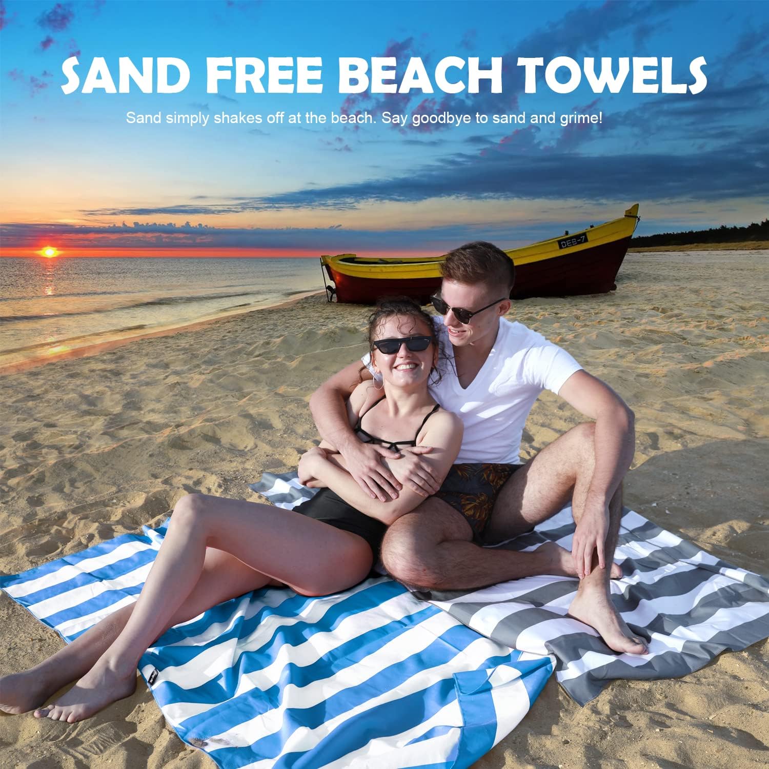Your Choice Microfiber Quick Dry Sand-Free Beach Towel for Adults Kids