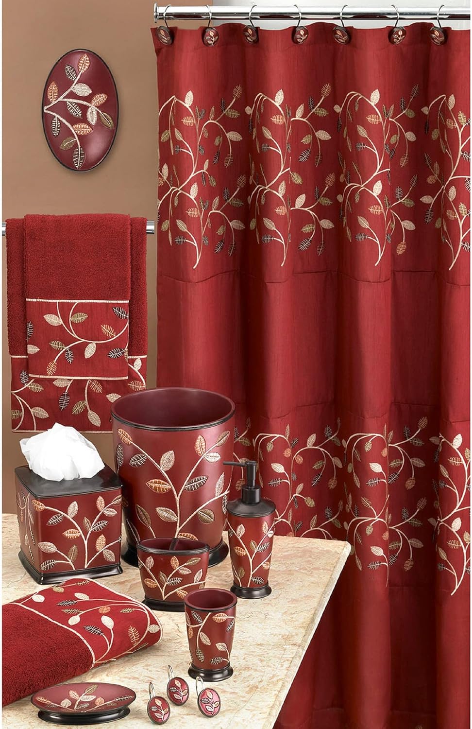 Popular Bath 780130 Aubury Soap Dish Burgundy 1