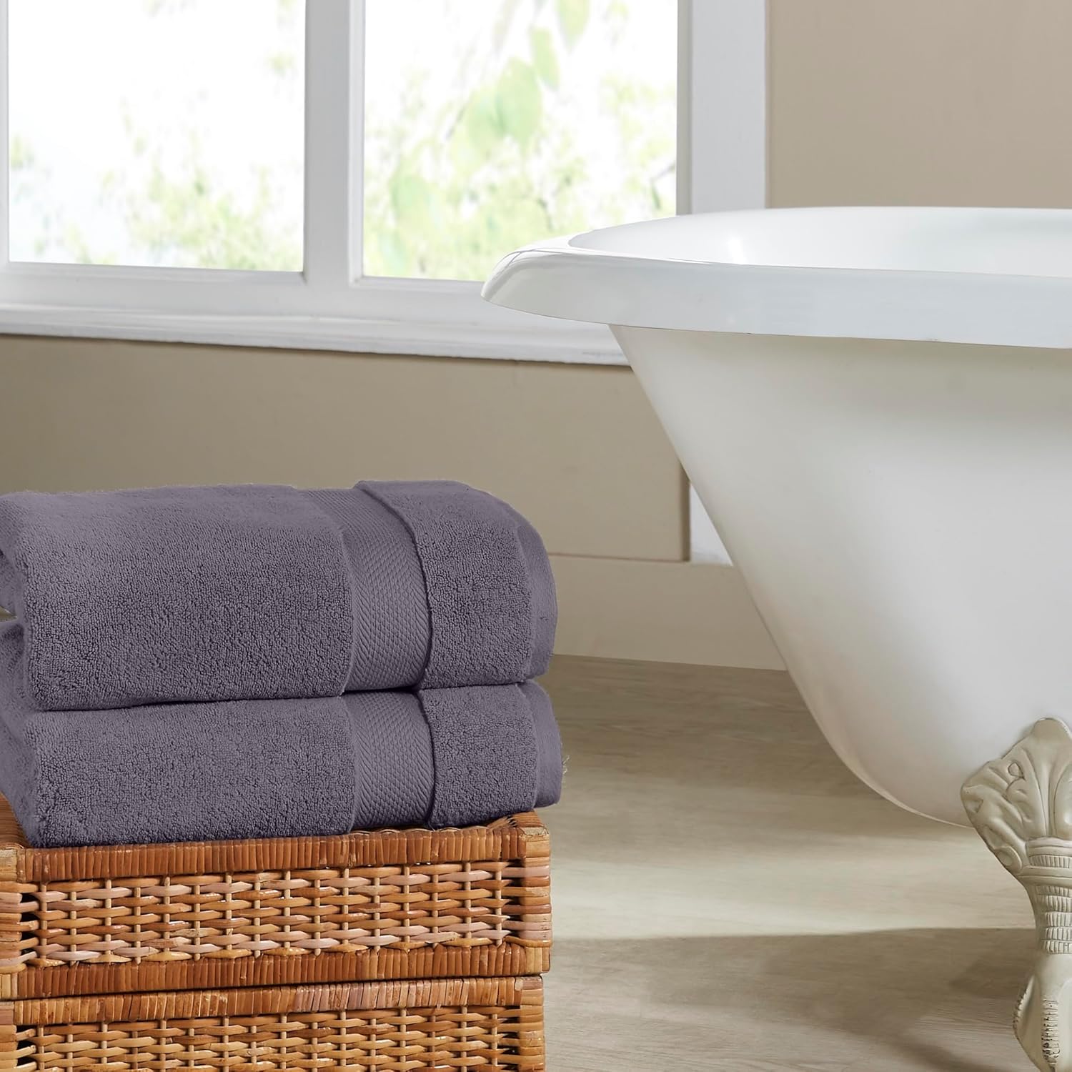 Modern Threads Luxury 6-Piece Quick-Dry Towel Set Gray