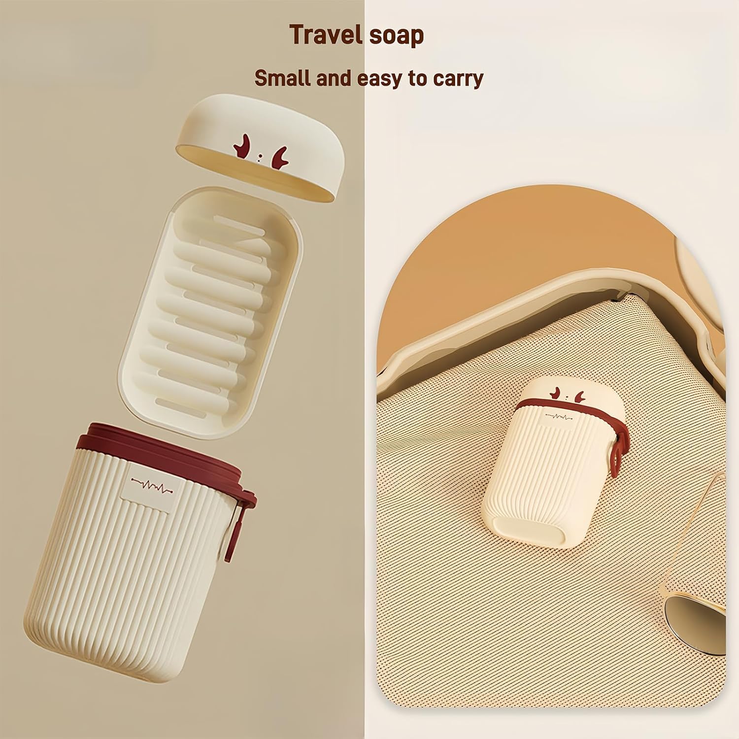 Leakproof Travel Soap Case with Lid - Portable Bar Soap Holder