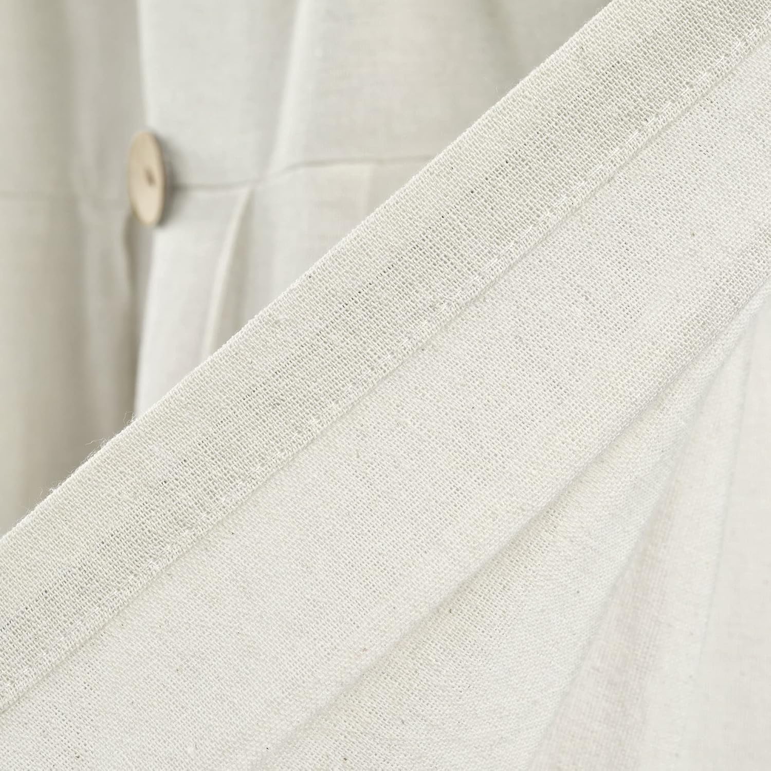 Lush Decor Linen Button Valance 52x18 Off White 1