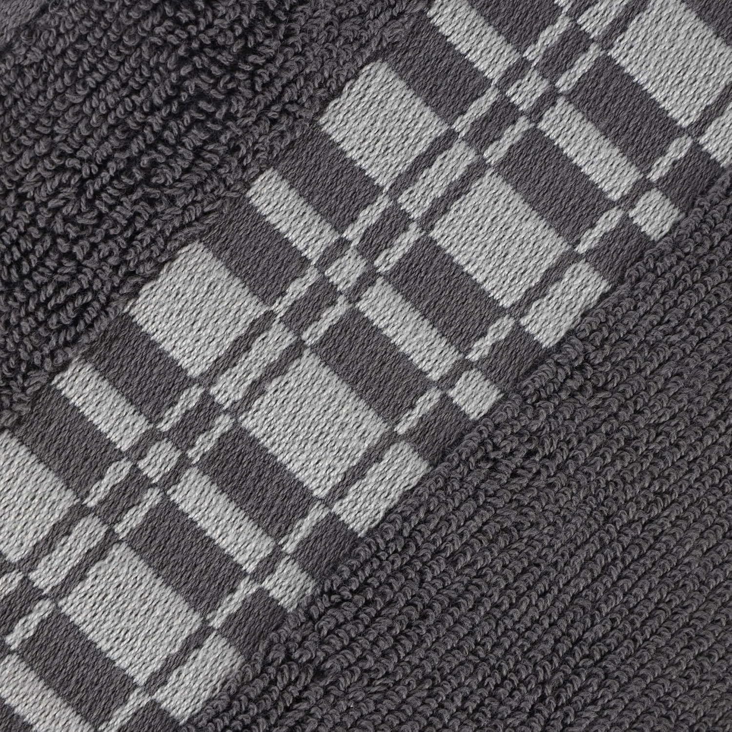 Superior 4-Piece Cotton Bath Towel Set Grey