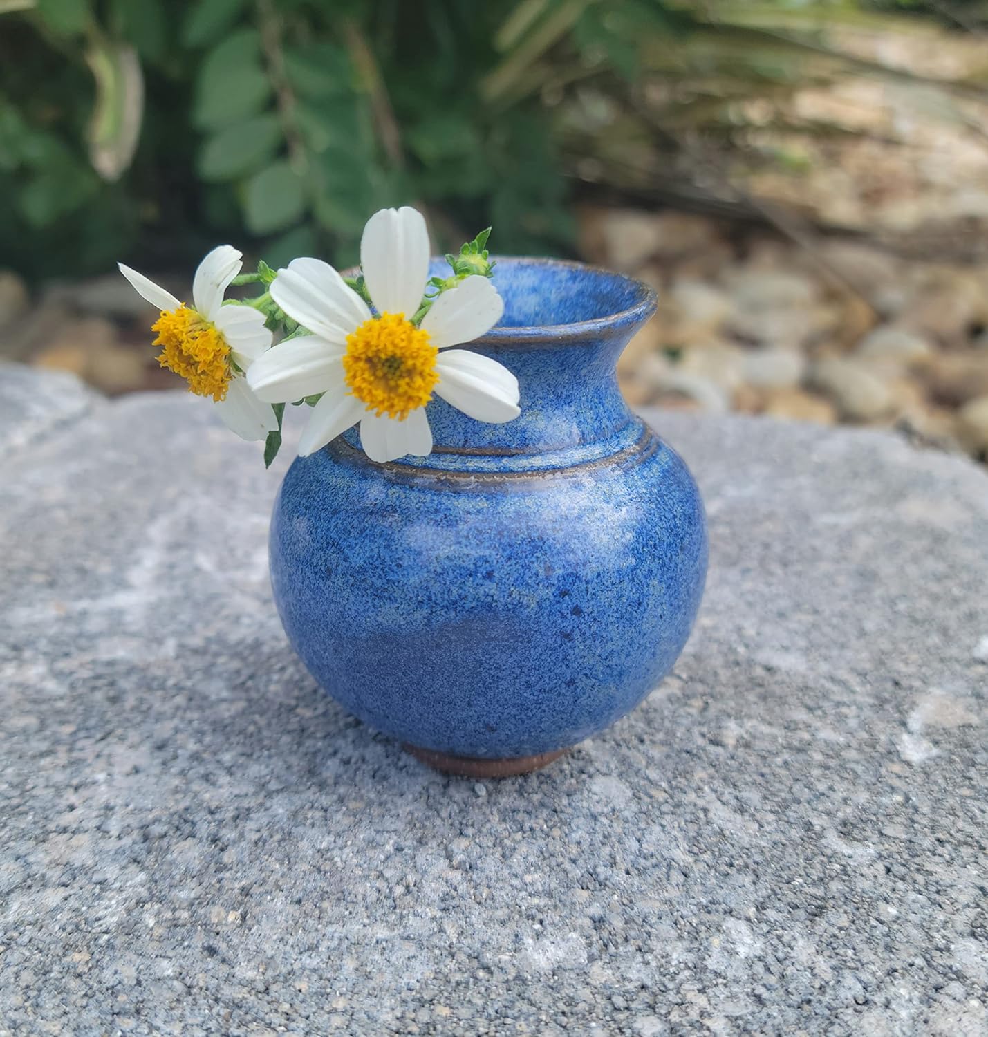 Handmade Blue Mommy Pot Mini Vase Ceramic Keepsake