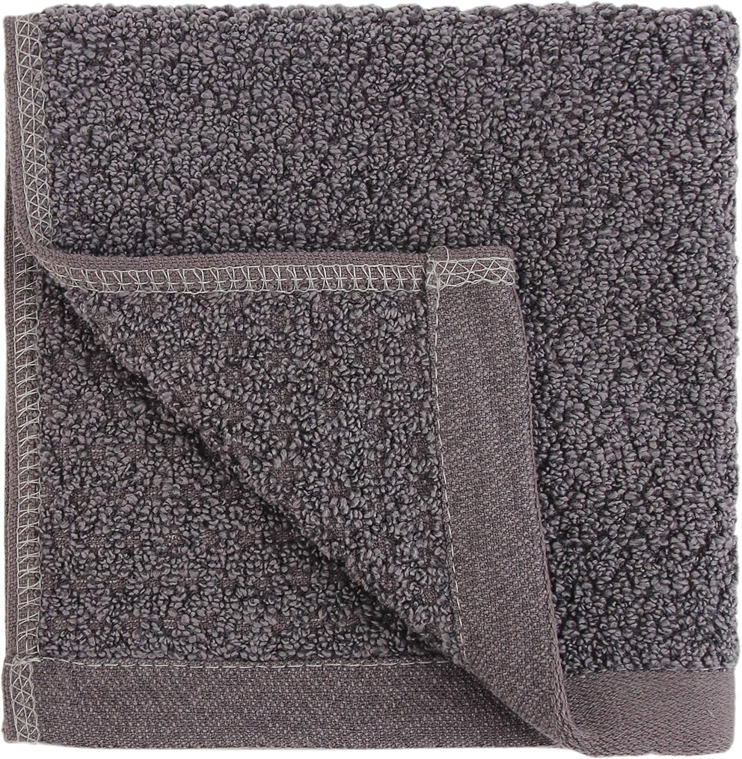 Everplush Diamond Jacquard 6-Piece Bath Towel Set Charcoal 1