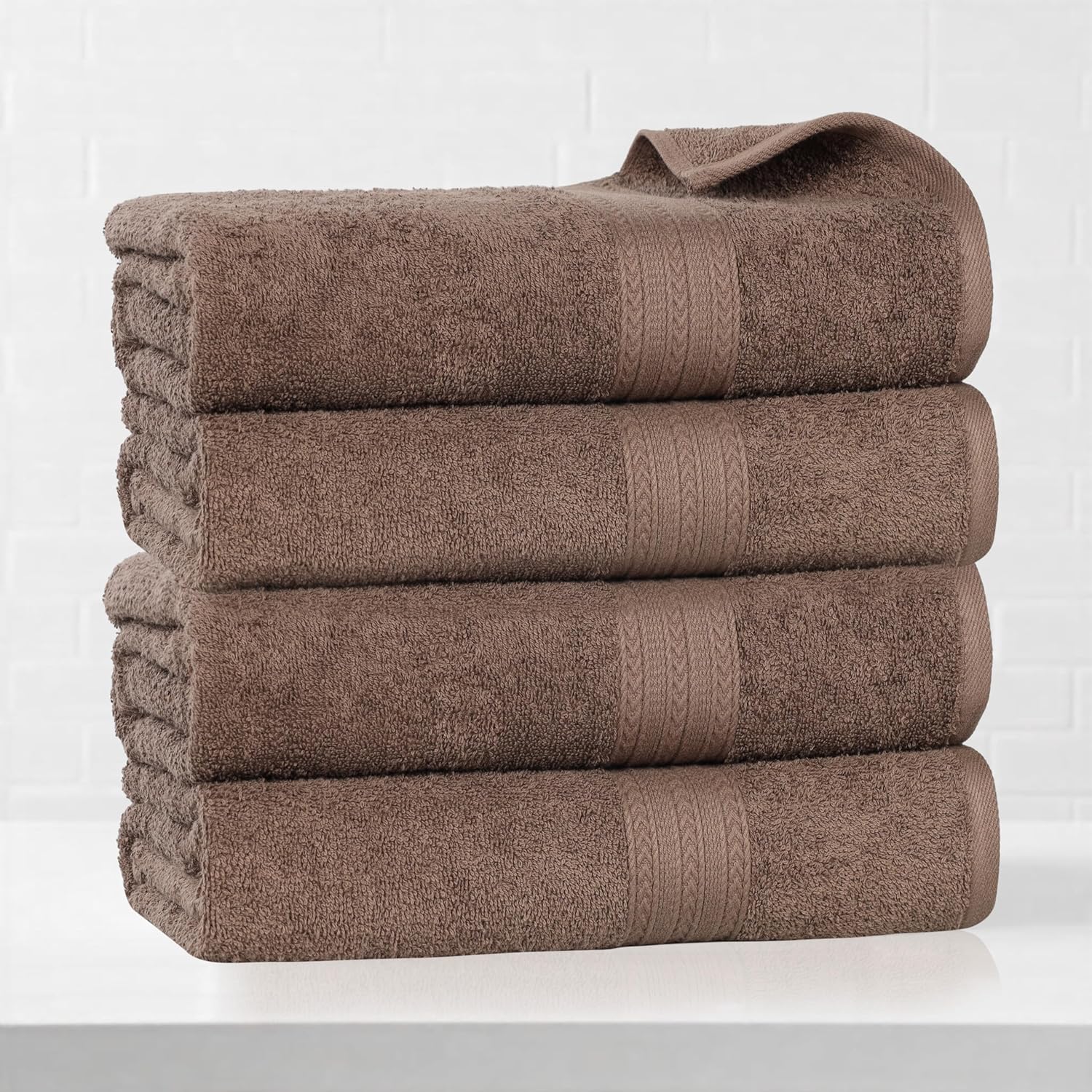 Superior Eco-Friendly Cotton 4-Piece Bath Towel Set 1